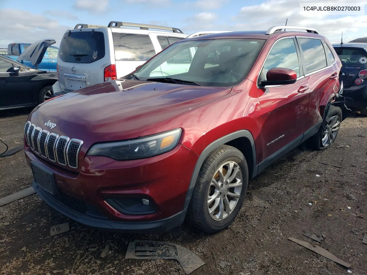 1C4PJLCB8KD270003 2019 Jeep Cherokee Latitude