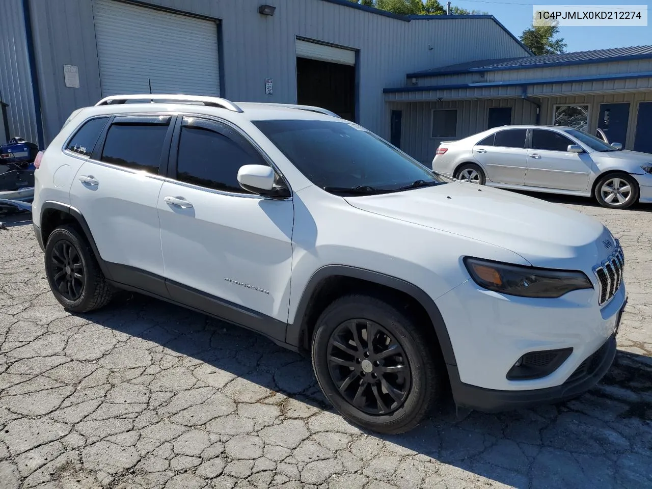 2019 Jeep Cherokee Latitude Plus VIN: 1C4PJMLX0KD212274 Lot: 70459624