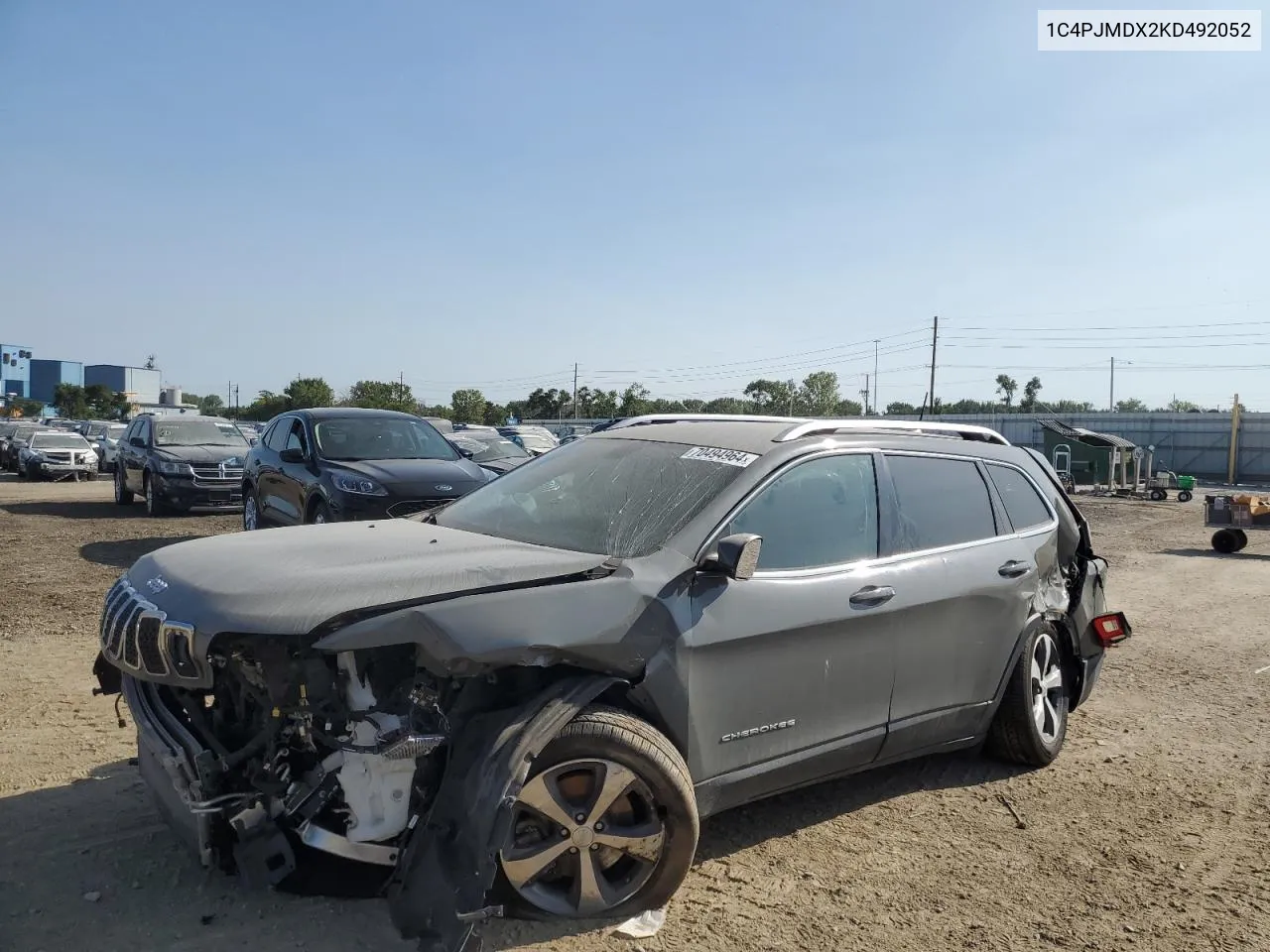 2019 Jeep Cherokee Limited VIN: 1C4PJMDX2KD492052 Lot: 70494964