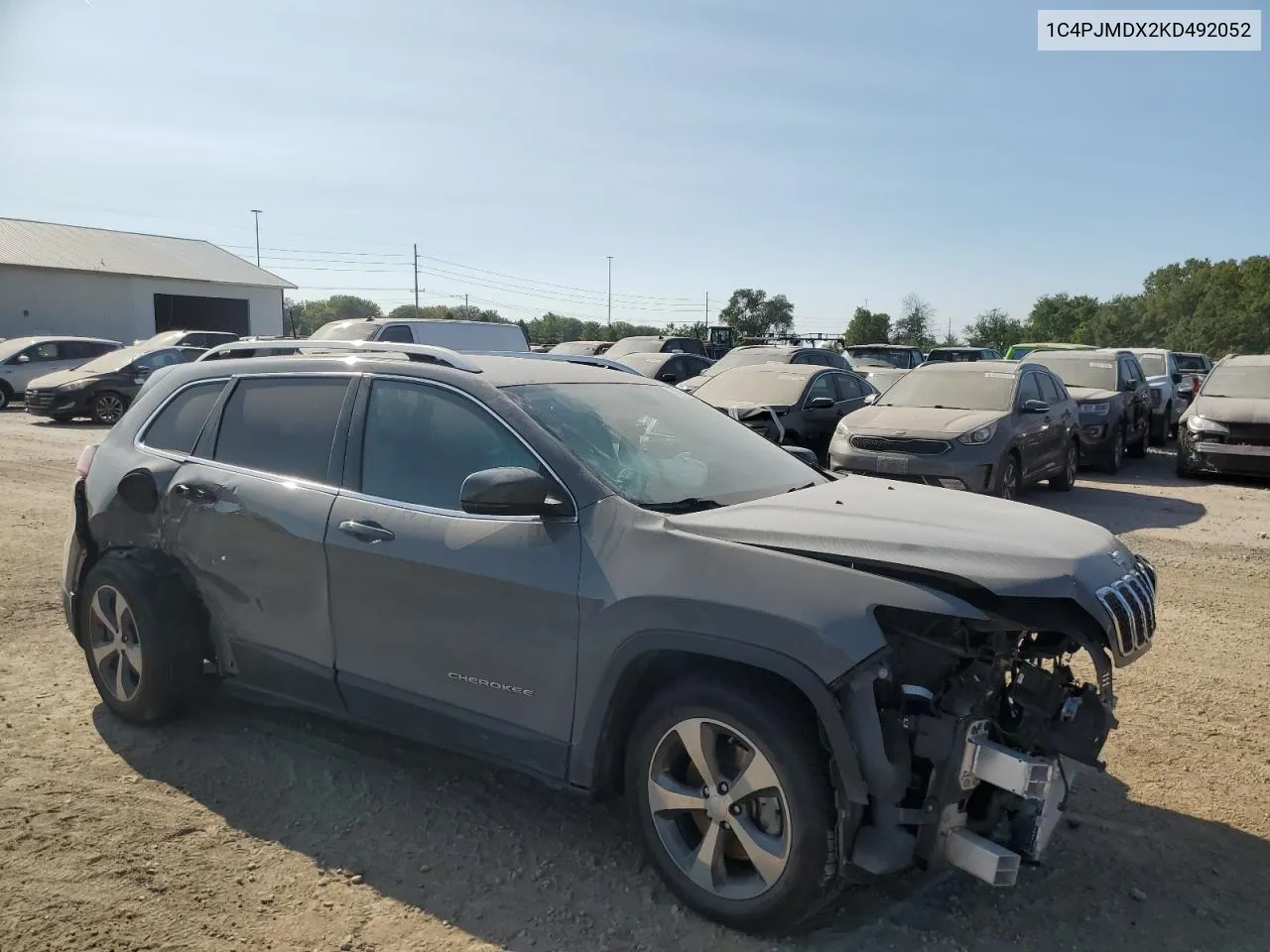 2019 Jeep Cherokee Limited VIN: 1C4PJMDX2KD492052 Lot: 70494964