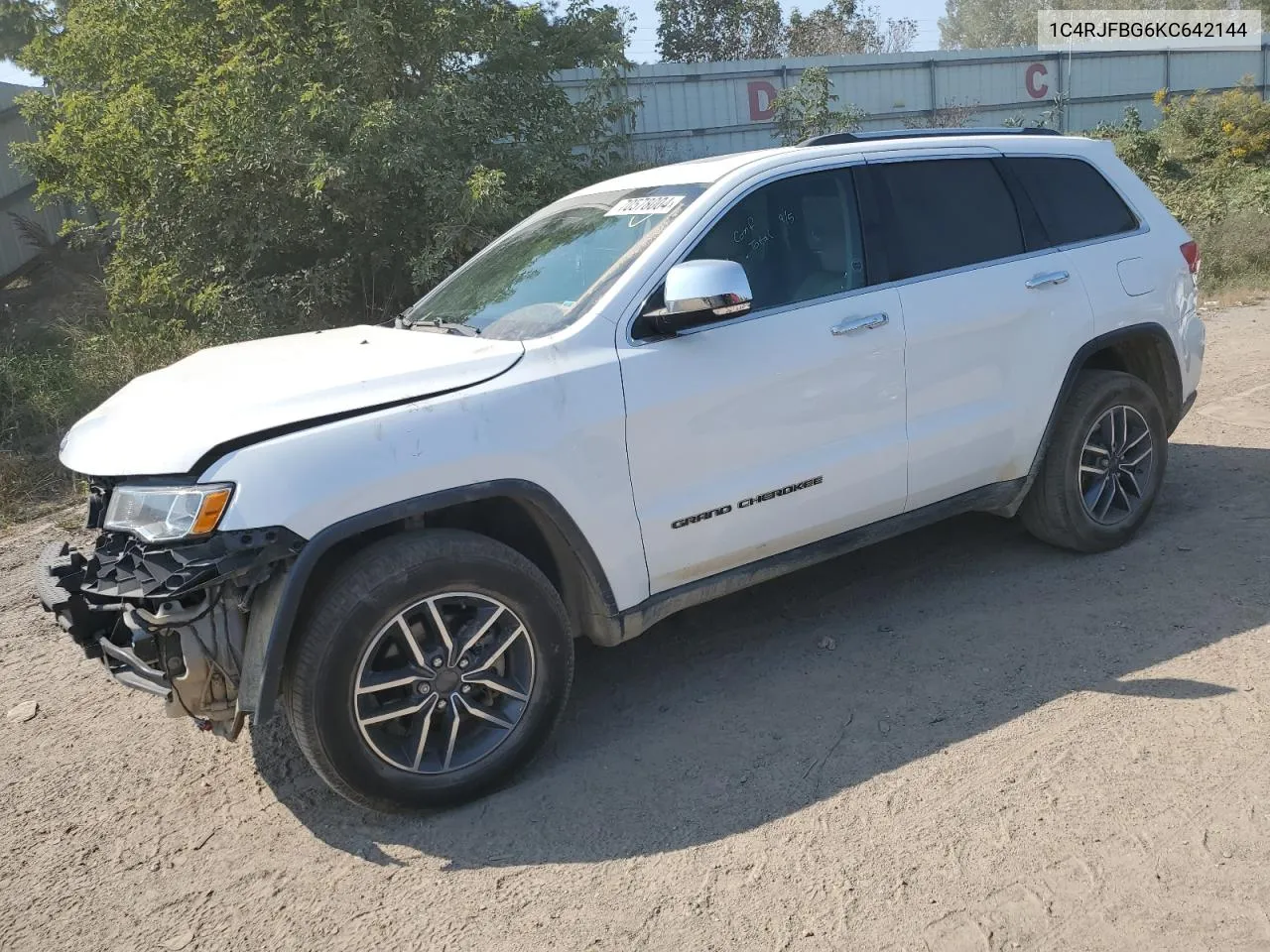 2019 Jeep Grand Cherokee Limited VIN: 1C4RJFBG6KC642144 Lot: 70578004