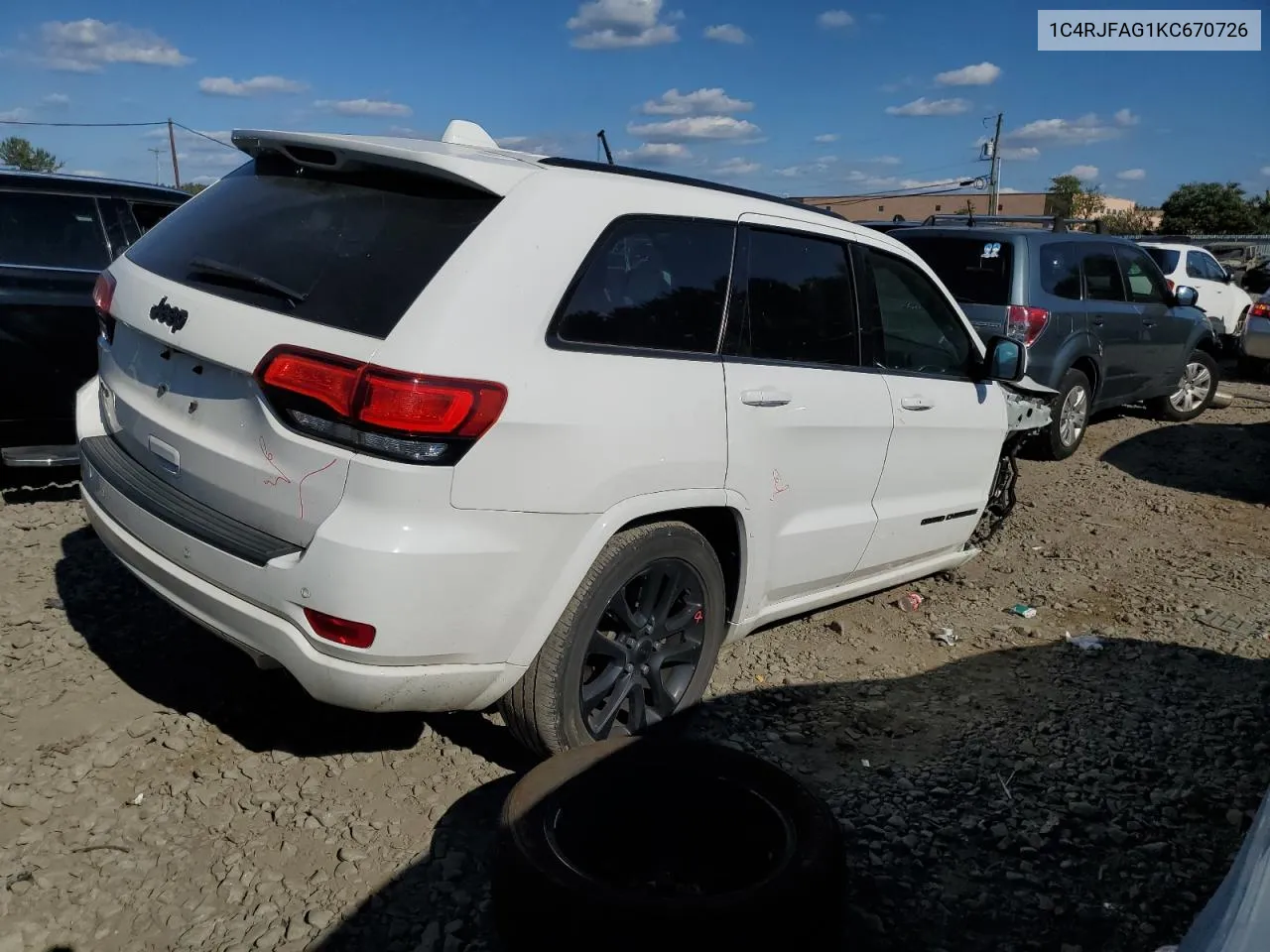 2019 Jeep Grand Cherokee Laredo VIN: 1C4RJFAG1KC670726 Lot: 70821434