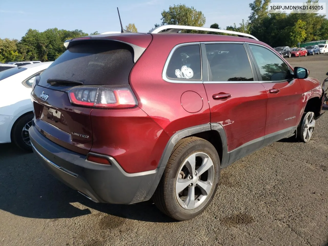 1C4PJMDN9KD149205 2019 Jeep Cherokee Limited