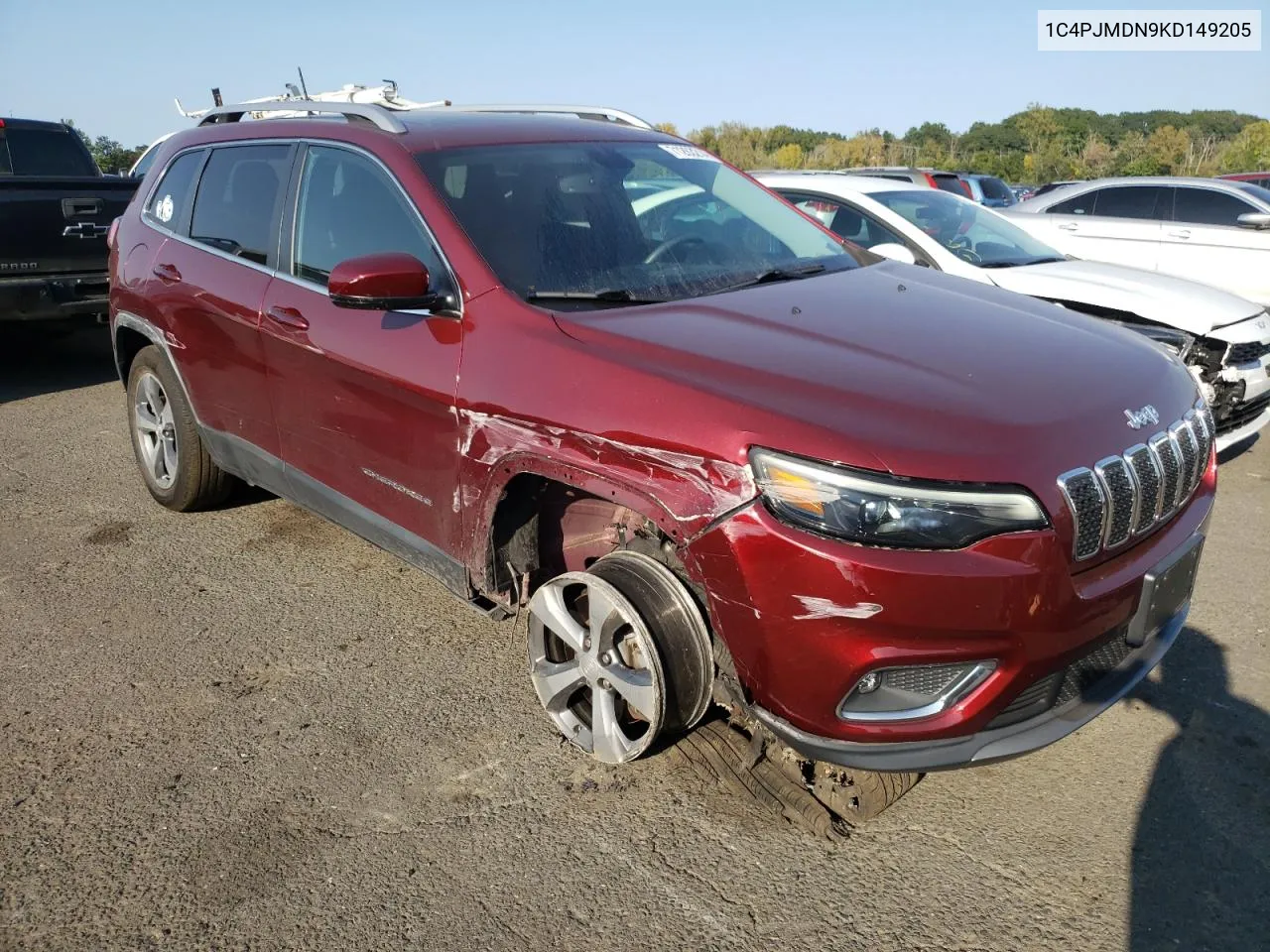 2019 Jeep Cherokee Limited VIN: 1C4PJMDN9KD149205 Lot: 71263214