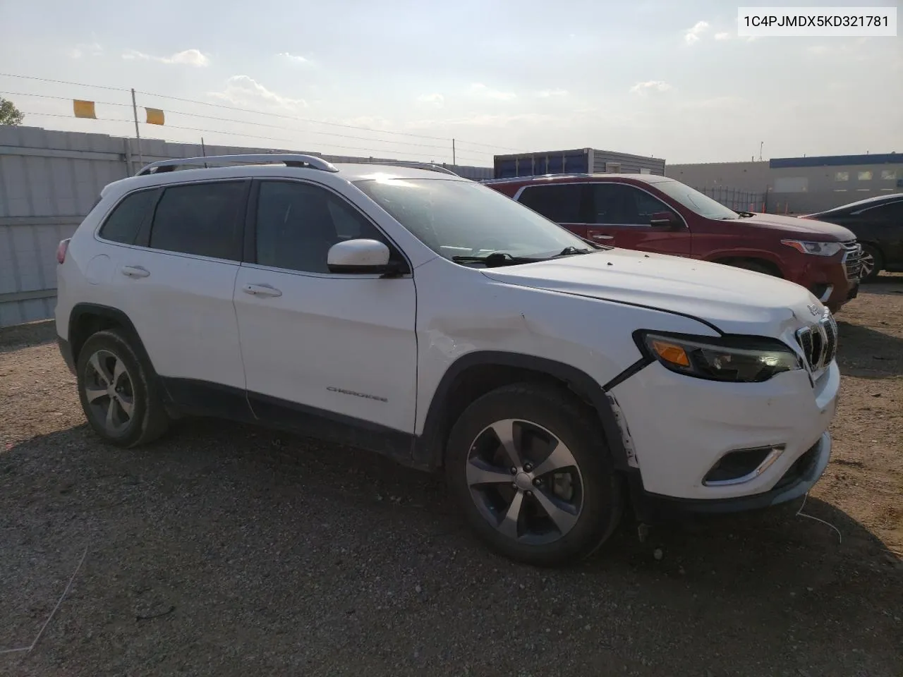 2019 Jeep Cherokee Limited VIN: 1C4PJMDX5KD321781 Lot: 71423644