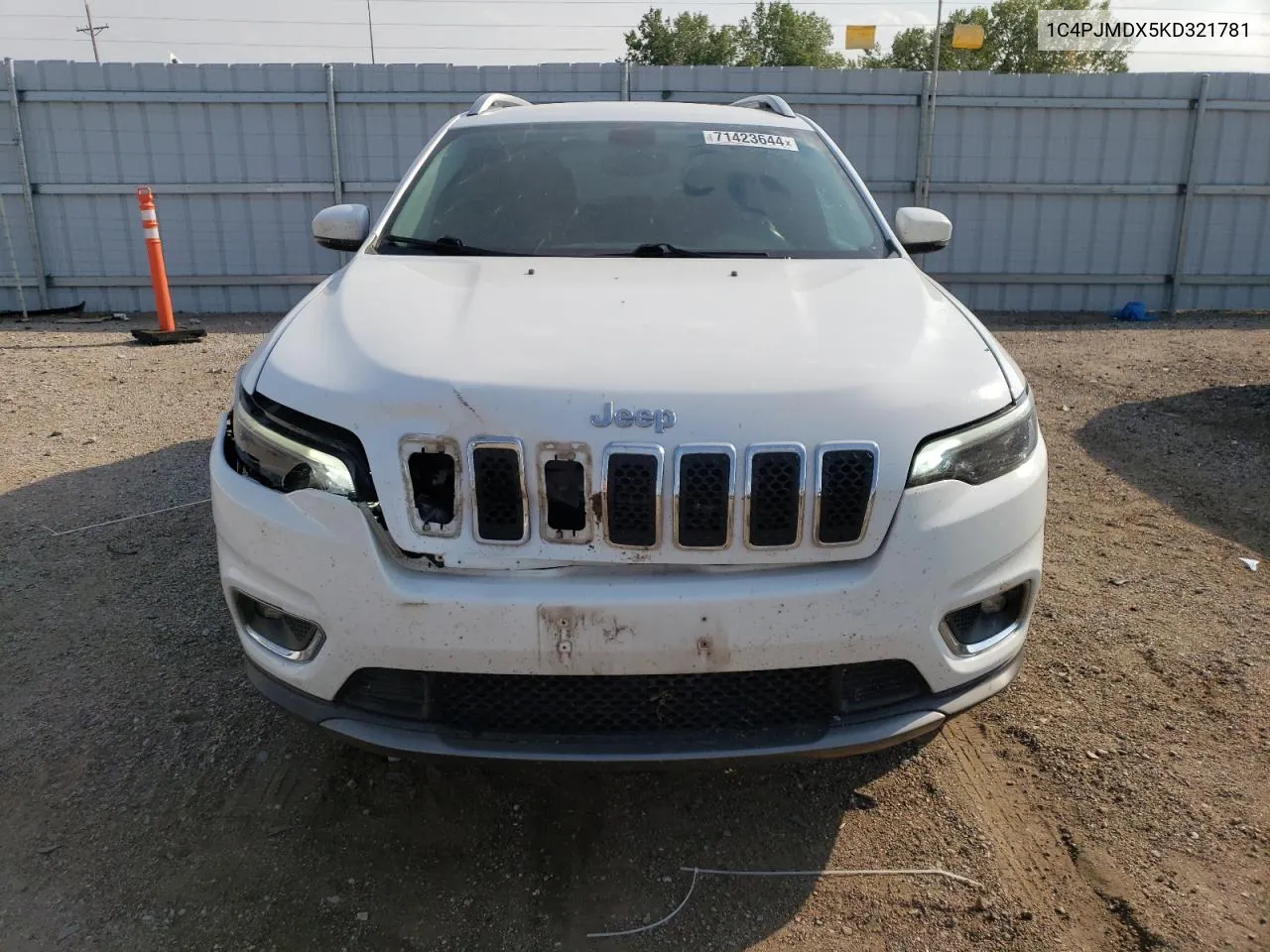 2019 Jeep Cherokee Limited VIN: 1C4PJMDX5KD321781 Lot: 71423644