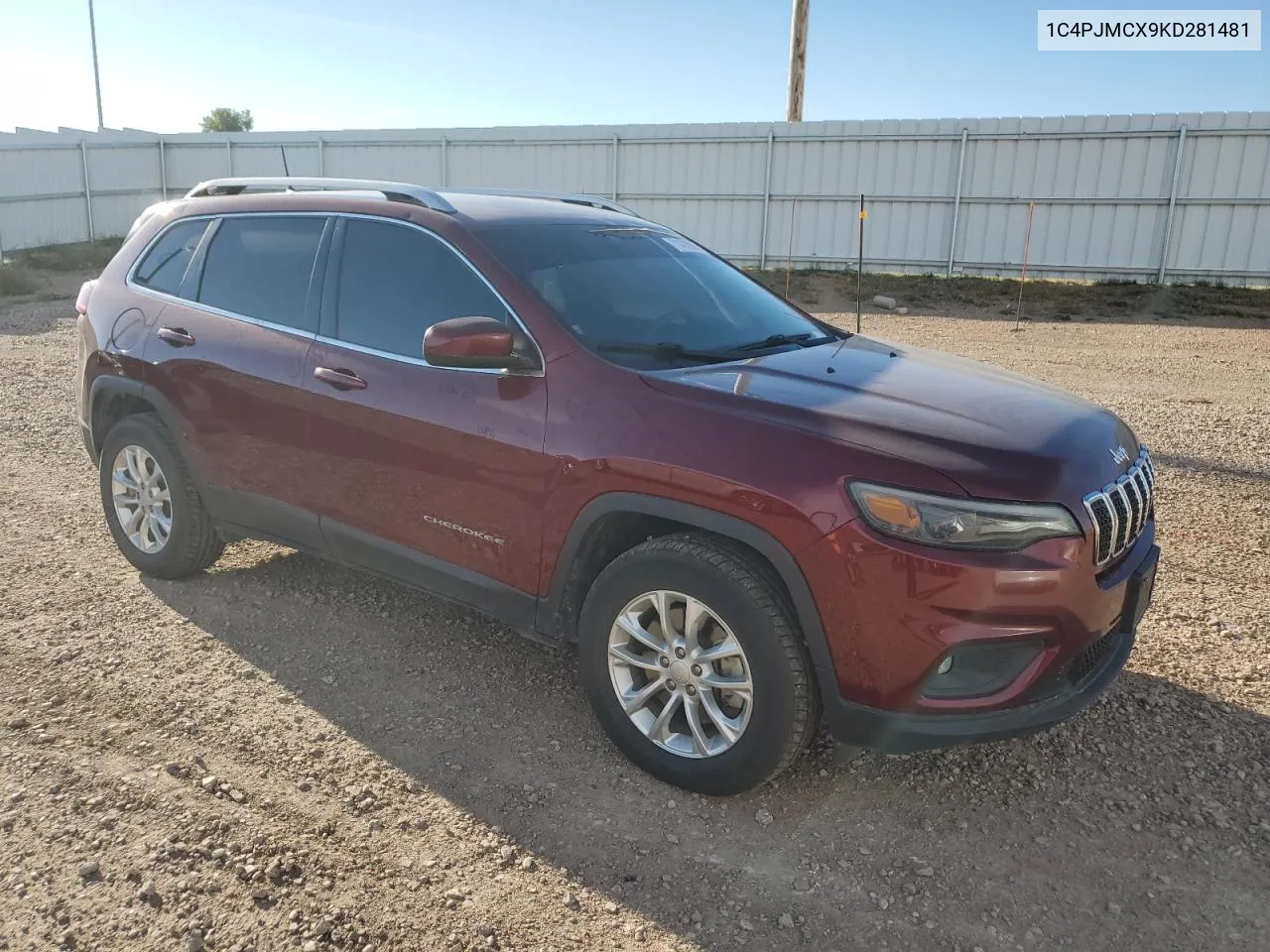 2019 Jeep Cherokee Latitude VIN: 1C4PJMCX9KD281481 Lot: 71472894