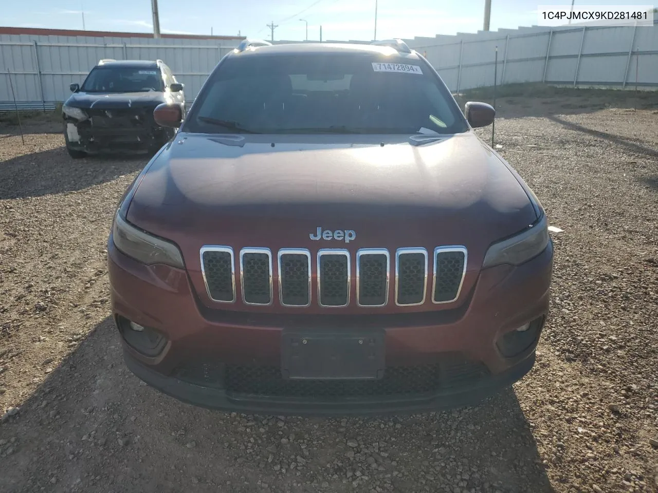 2019 Jeep Cherokee Latitude VIN: 1C4PJMCX9KD281481 Lot: 71472894