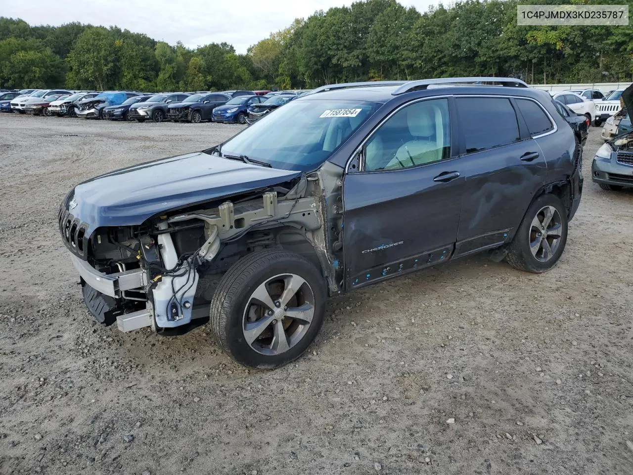 2019 Jeep Cherokee Limited VIN: 1C4PJMDX3KD235787 Lot: 71587854