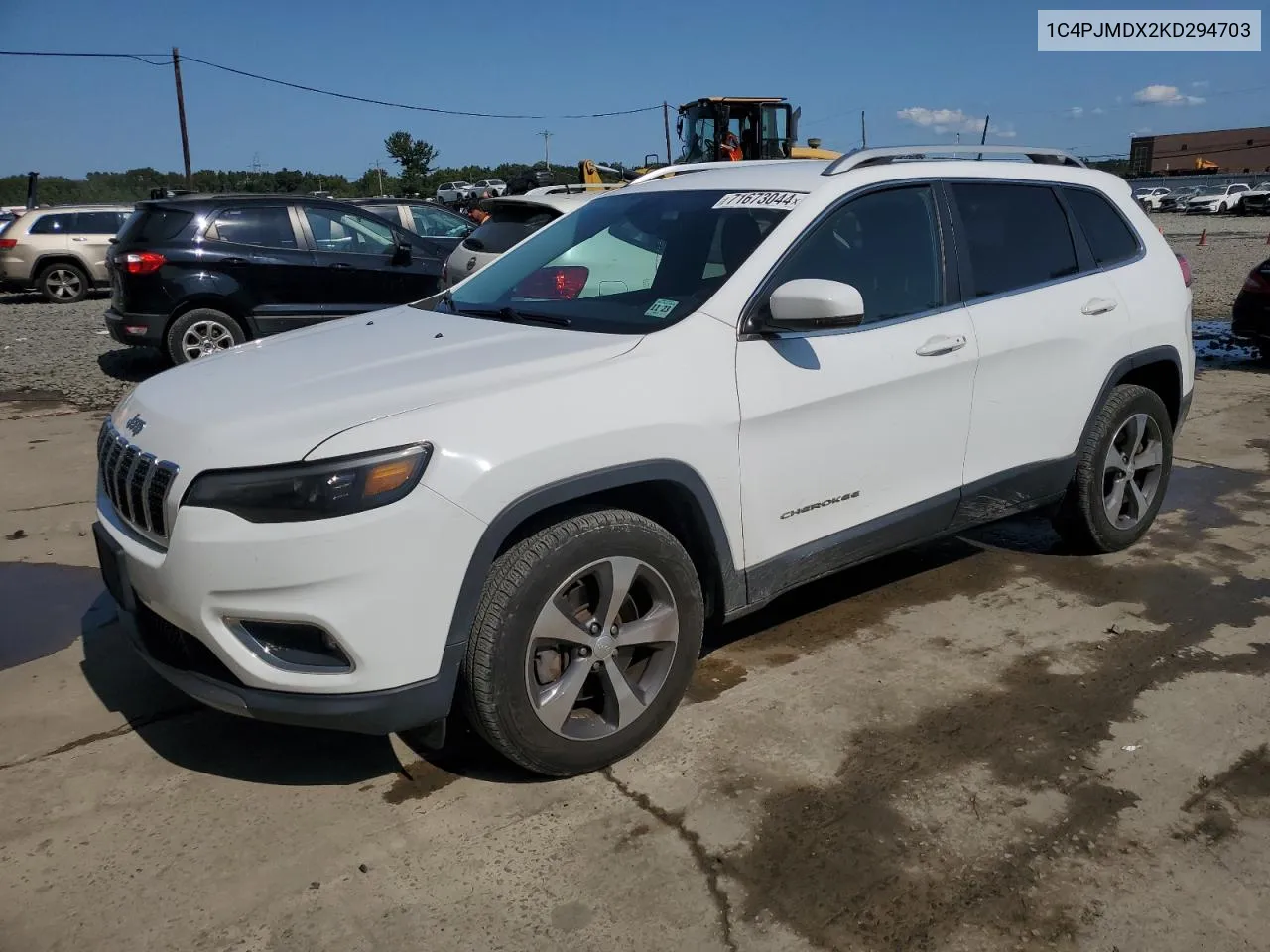 1C4PJMDX2KD294703 2019 Jeep Cherokee Limited