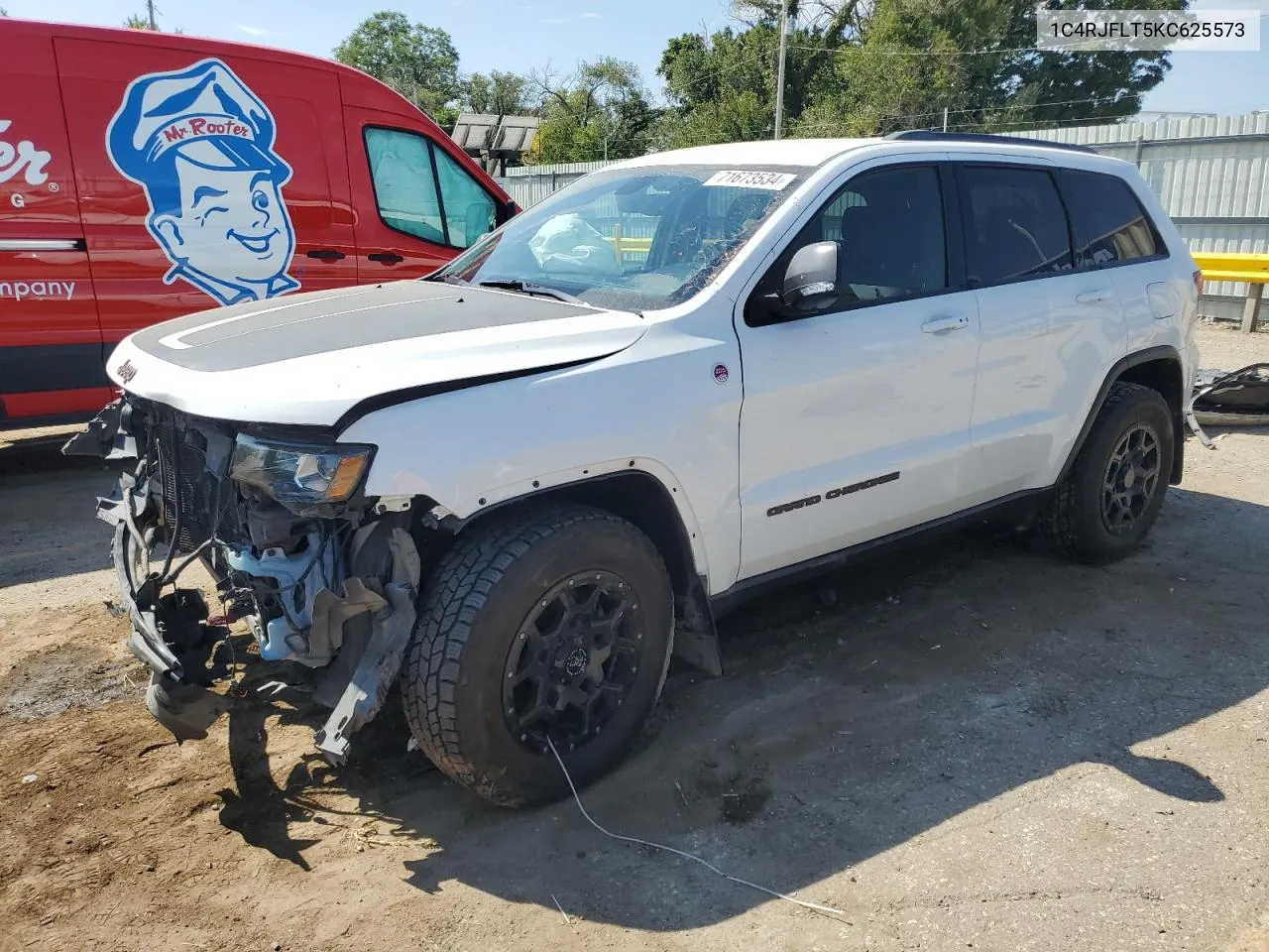 2019 Jeep Grand Cherokee Trailhawk VIN: 1C4RJFLT5KC625573 Lot: 71673534