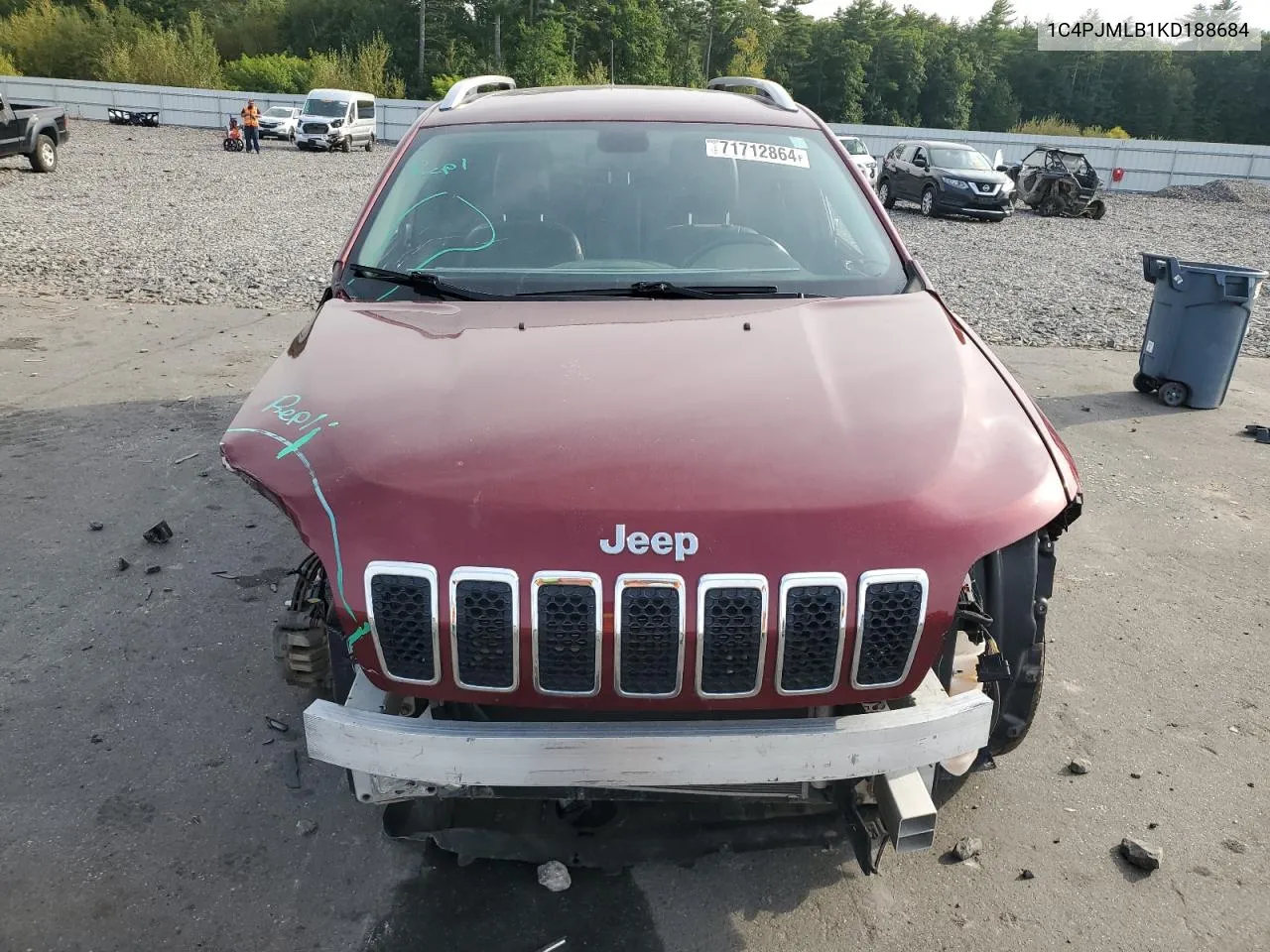 2019 Jeep Cherokee Latitude Plus VIN: 1C4PJMLB1KD188684 Lot: 71712864