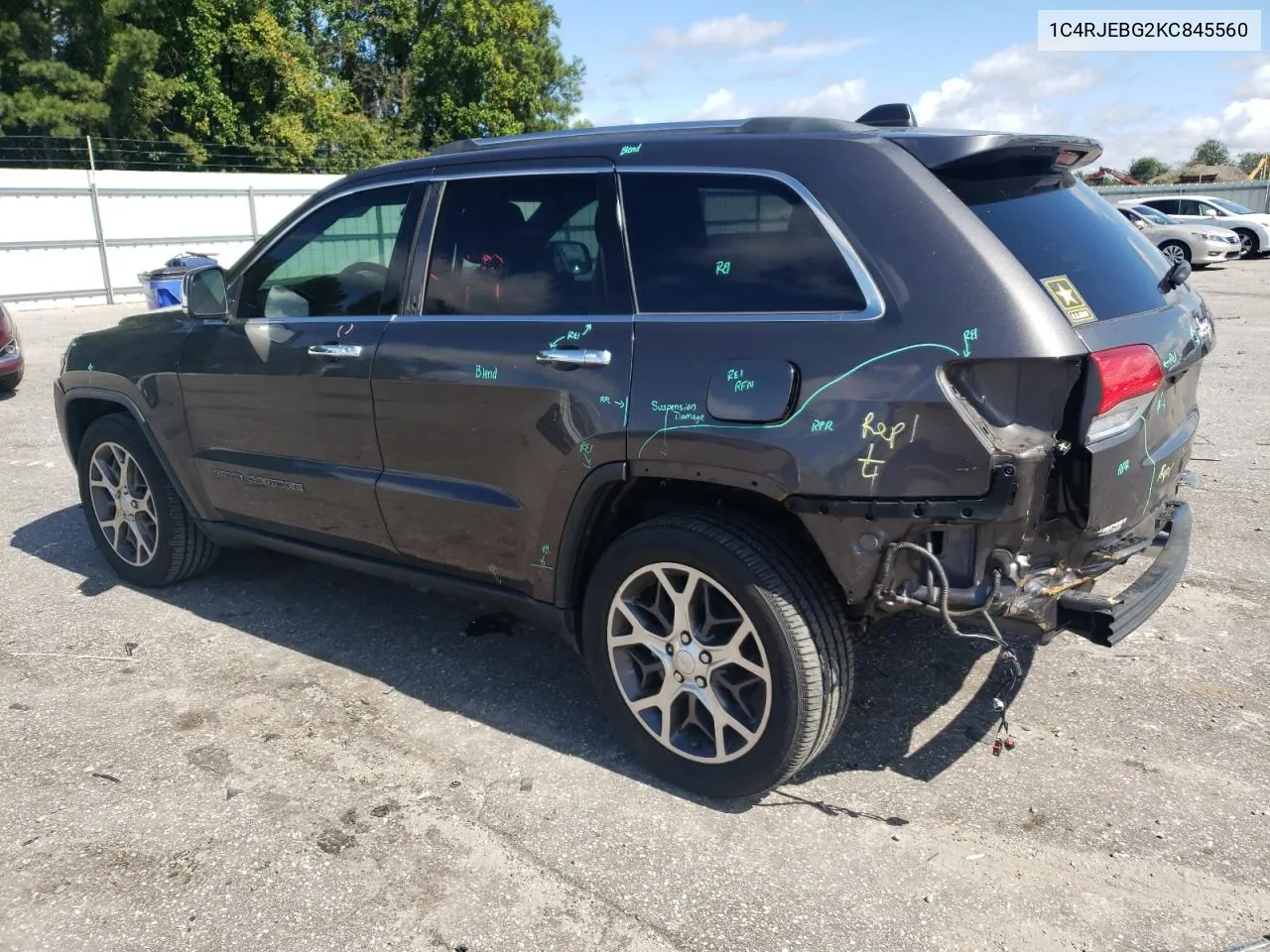 2019 Jeep Grand Cherokee Limited VIN: 1C4RJEBG2KC845560 Lot: 71772314