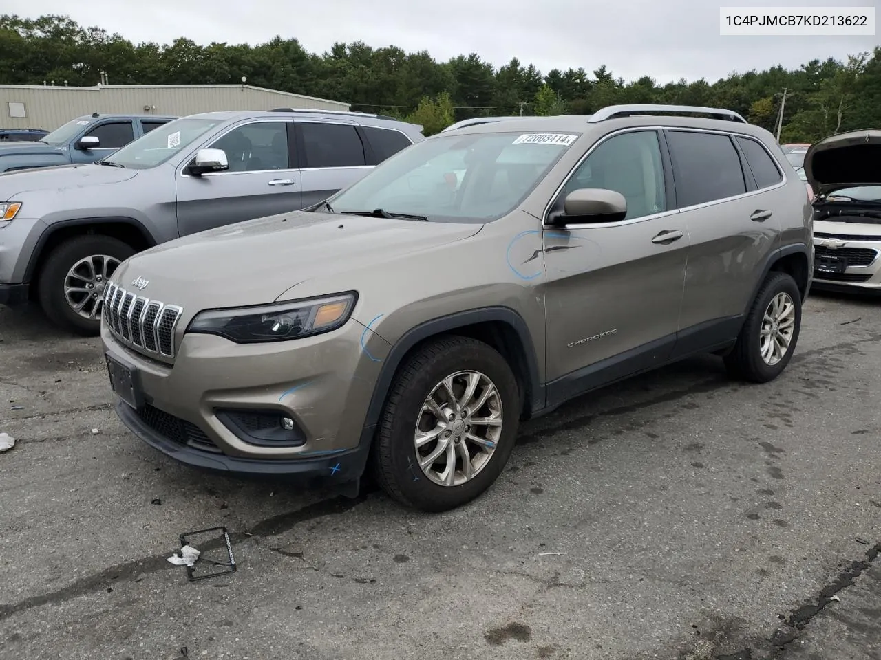 2019 Jeep Cherokee Latitude VIN: 1C4PJMCB7KD213622 Lot: 72003414