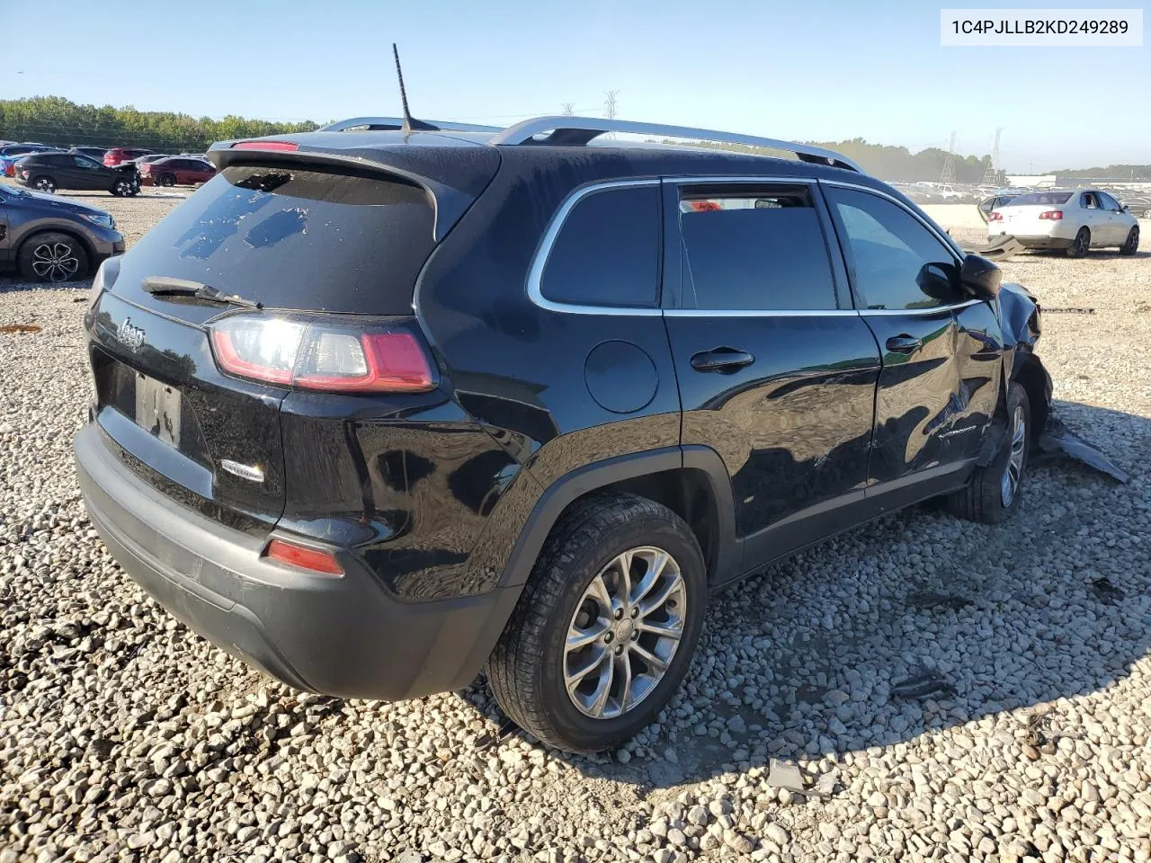 2019 Jeep Cherokee Latitude Plus VIN: 1C4PJLLB2KD249289 Lot: 72083354