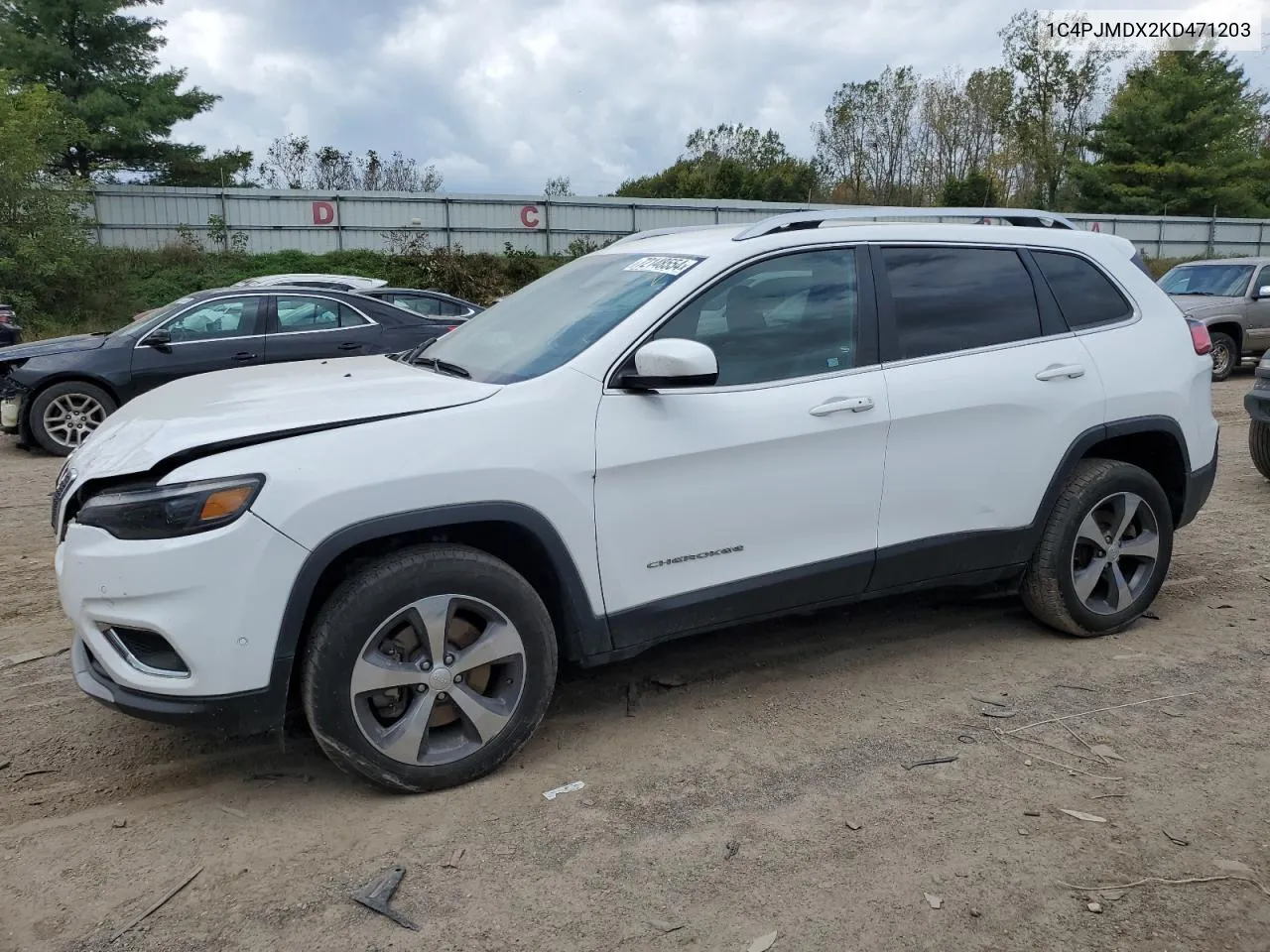 2019 Jeep Cherokee Limited VIN: 1C4PJMDX2KD471203 Lot: 72148554