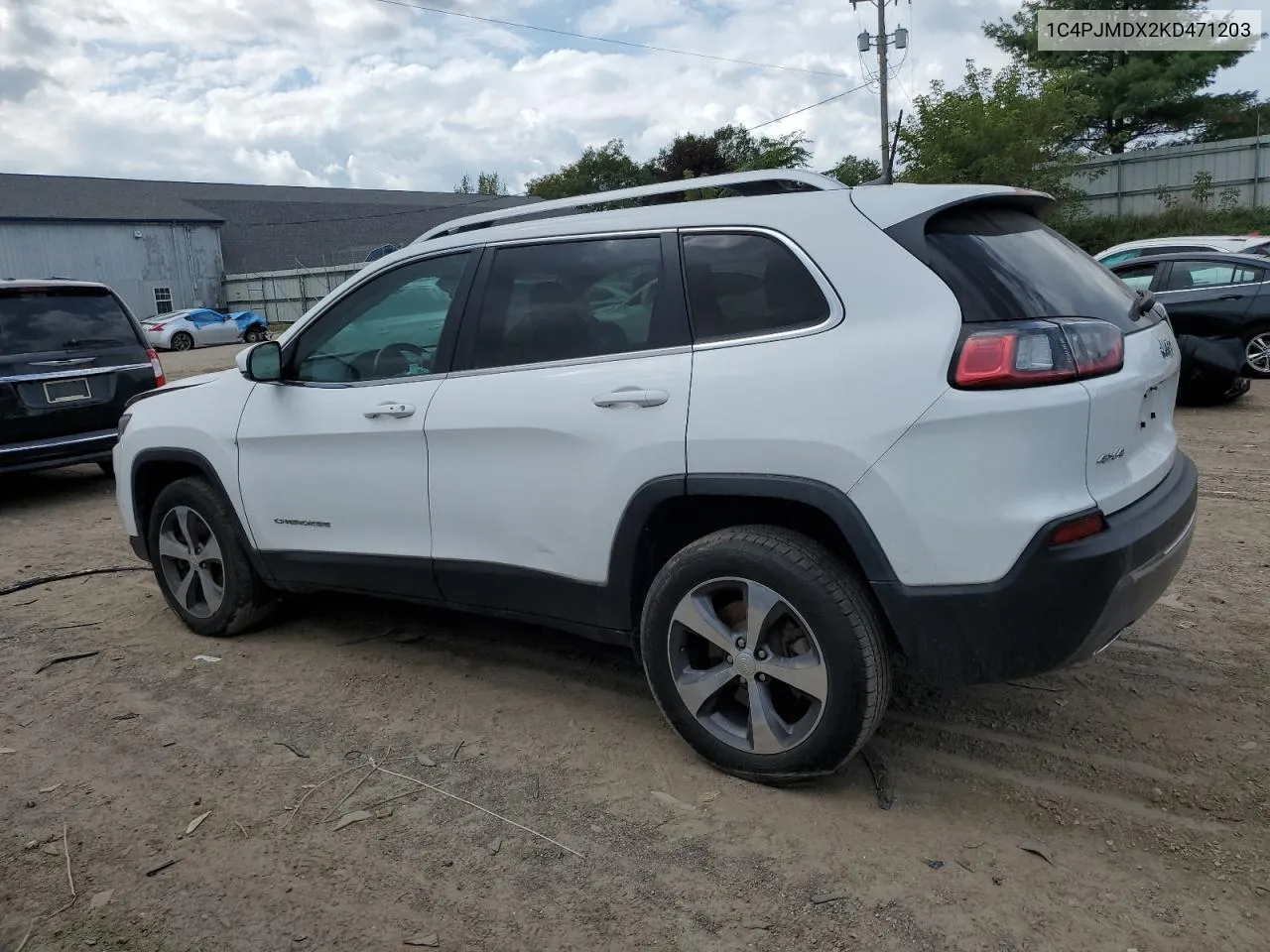 2019 Jeep Cherokee Limited VIN: 1C4PJMDX2KD471203 Lot: 72148554