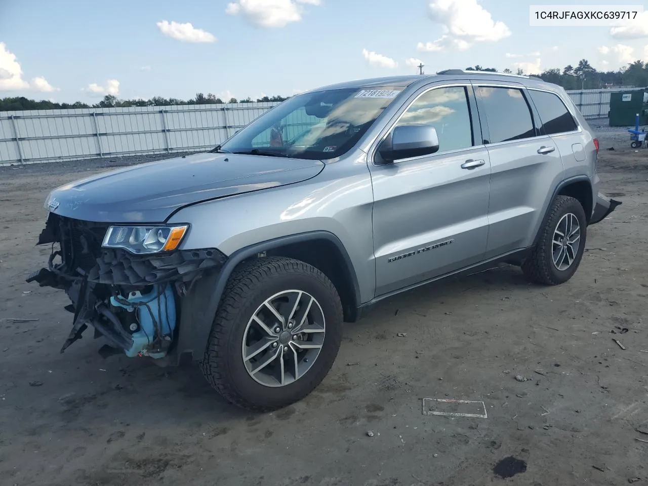 2019 Jeep Grand Cherokee Laredo VIN: 1C4RJFAGXKC639717 Lot: 72181924