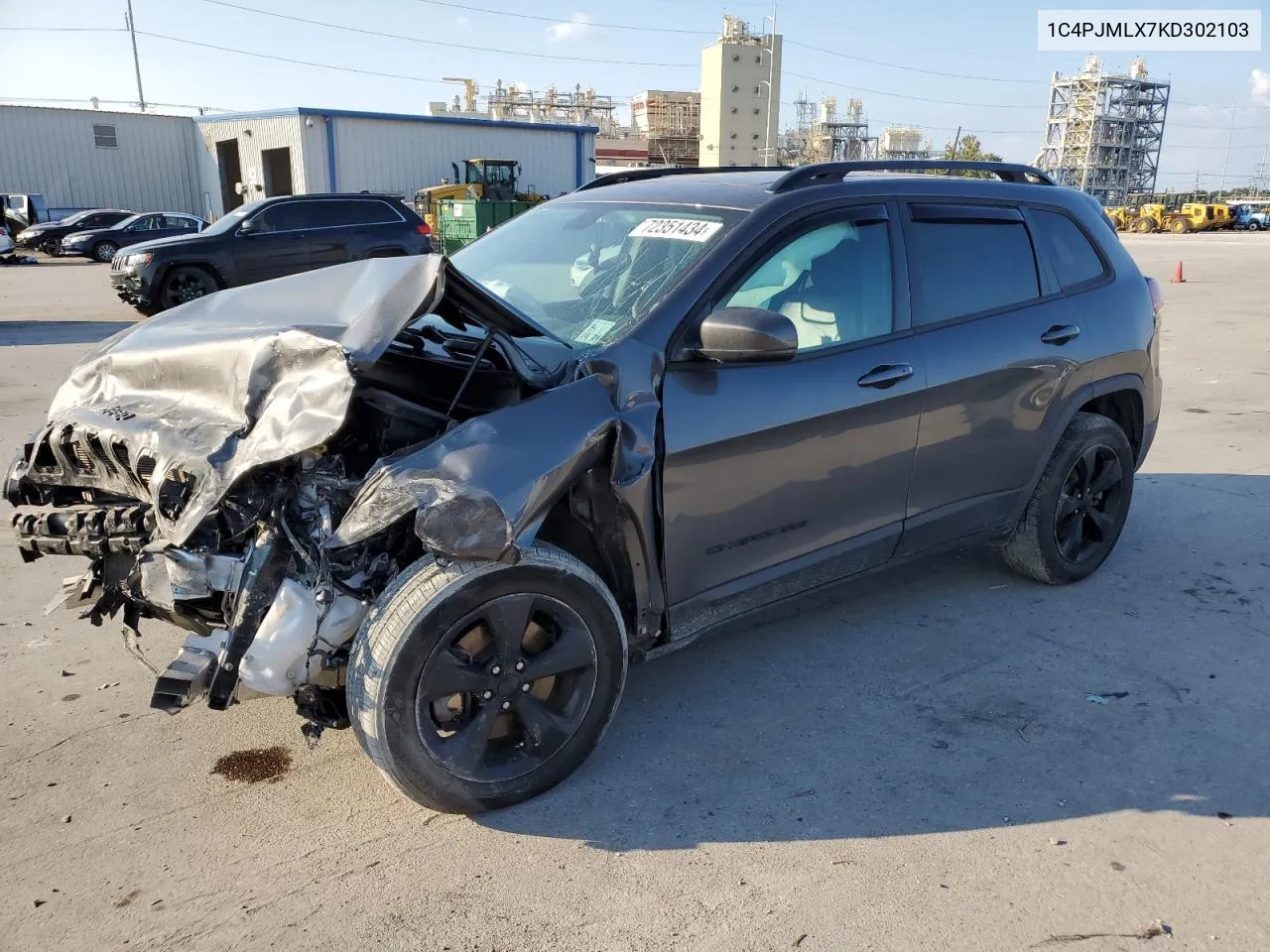 2019 Jeep Cherokee Latitude Plus VIN: 1C4PJMLX7KD302103 Lot: 72351434