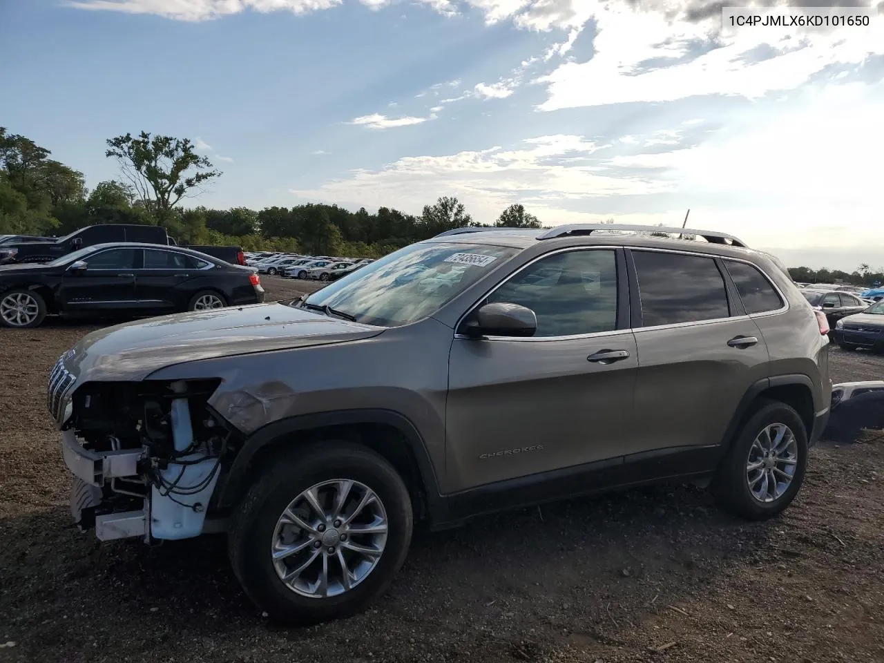 2019 Jeep Cherokee Latitude Plus VIN: 1C4PJMLX6KD101650 Lot: 72435654