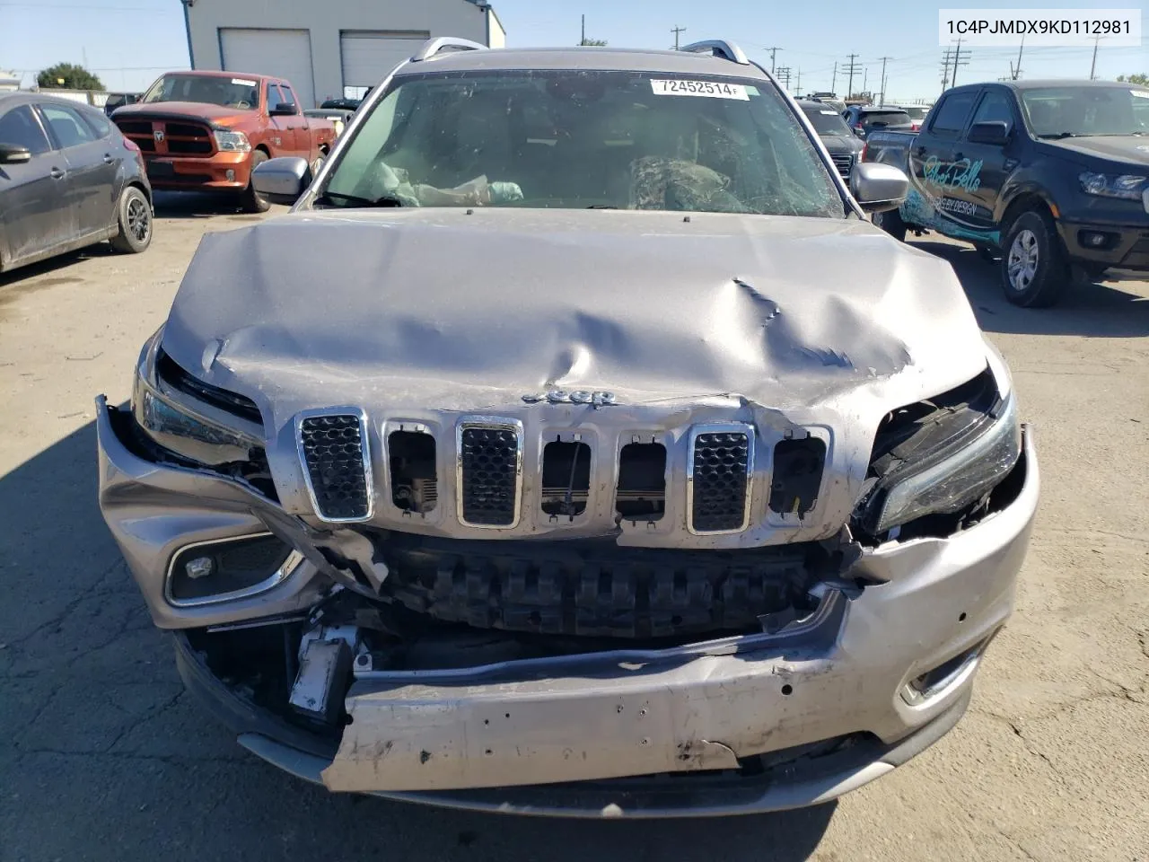 2019 Jeep Cherokee Limited VIN: 1C4PJMDX9KD112981 Lot: 72452514