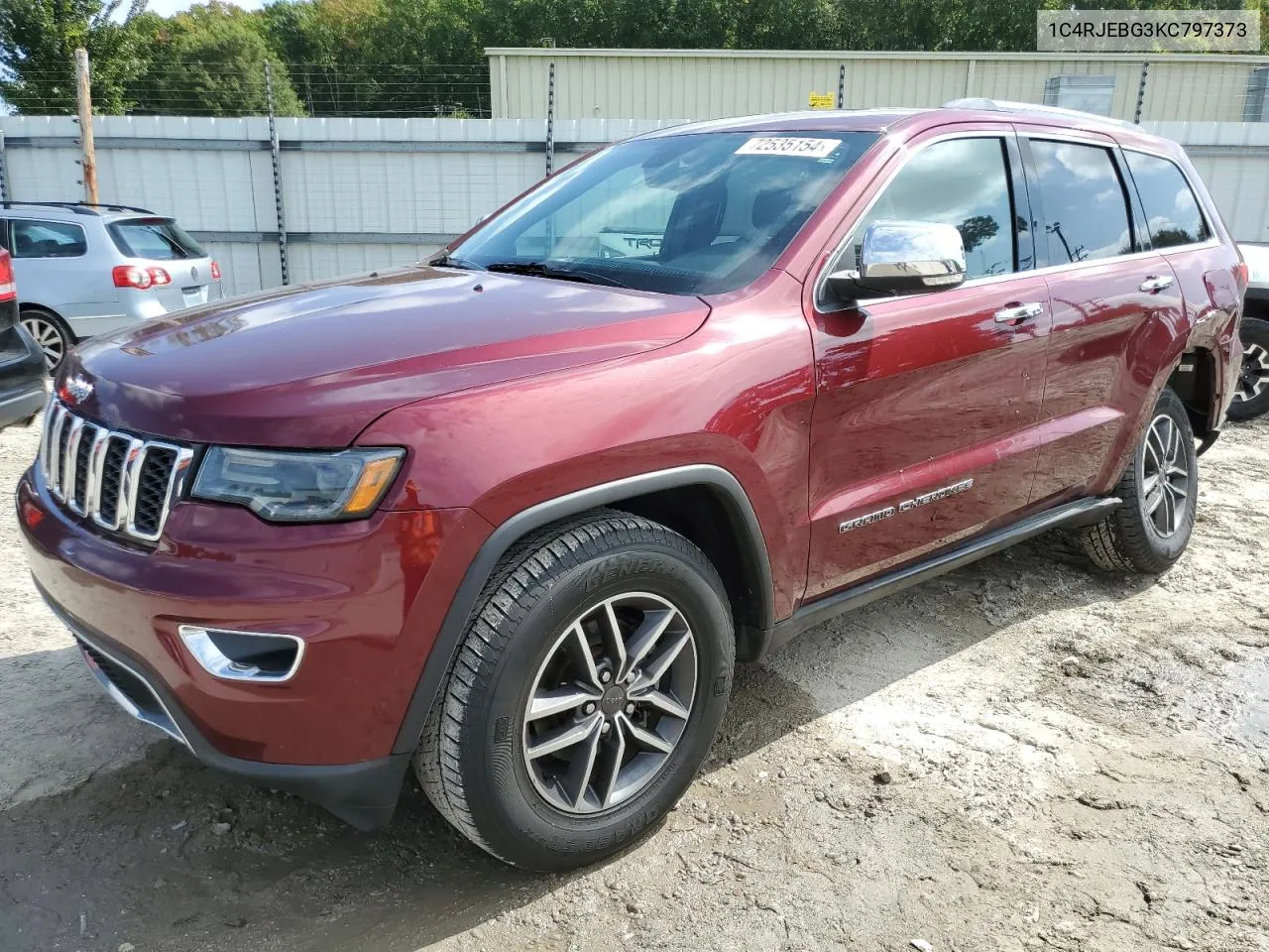 2019 Jeep Grand Cherokee Limited VIN: 1C4RJEBG3KC797373 Lot: 72535154