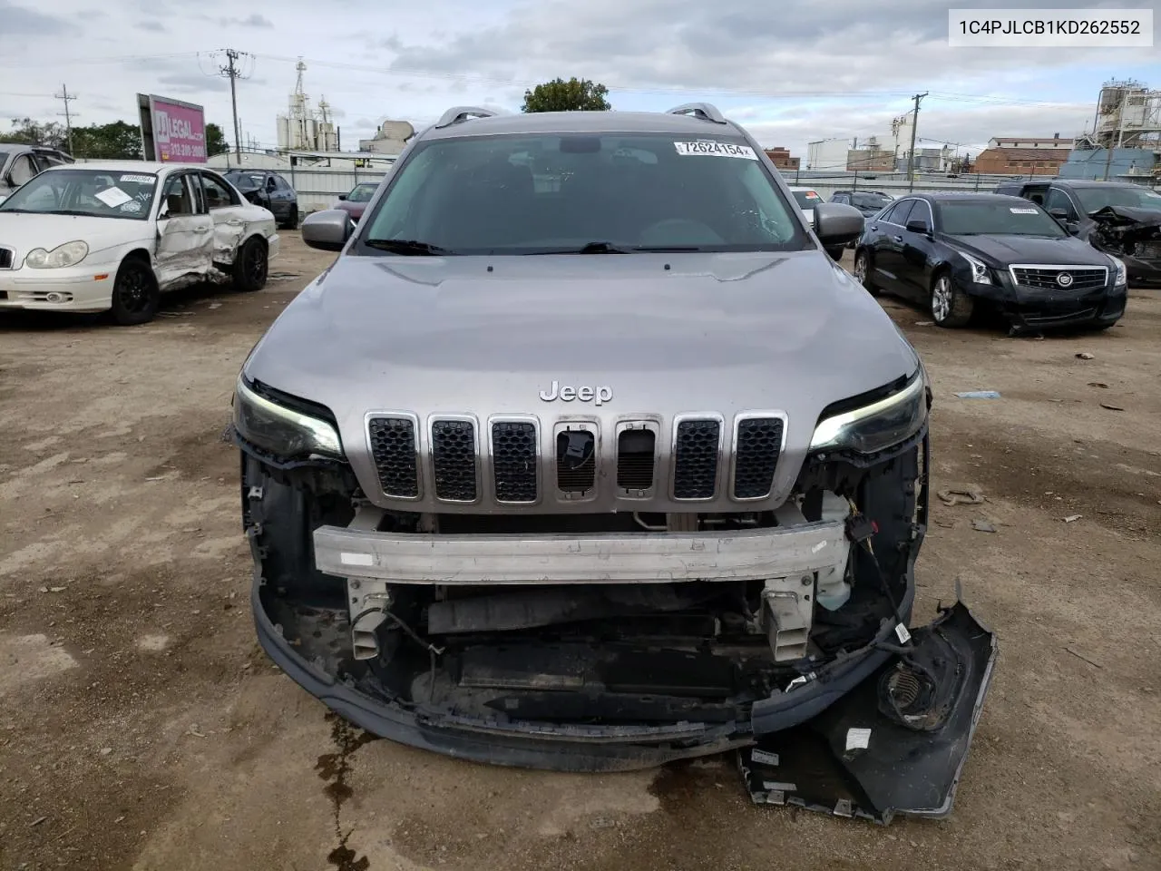 2019 Jeep Cherokee Latitude VIN: 1C4PJLCB1KD262552 Lot: 72624154