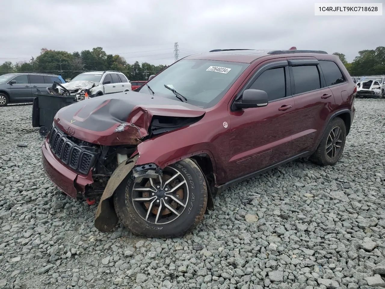 2019 Jeep Grand Cherokee Trailhawk VIN: 1C4RJFLT9KC718628 Lot: 72646234