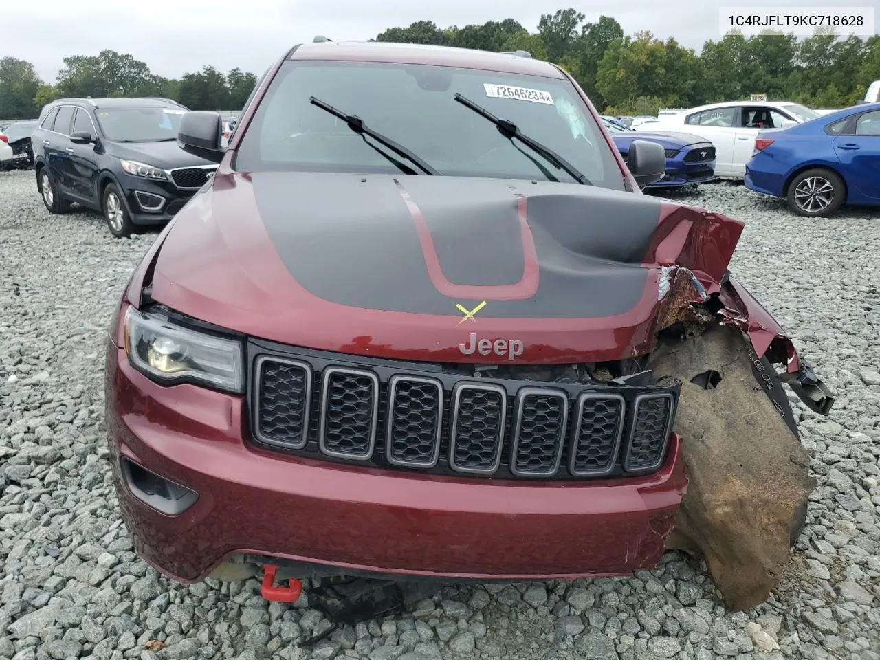 2019 Jeep Grand Cherokee Trailhawk VIN: 1C4RJFLT9KC718628 Lot: 72646234