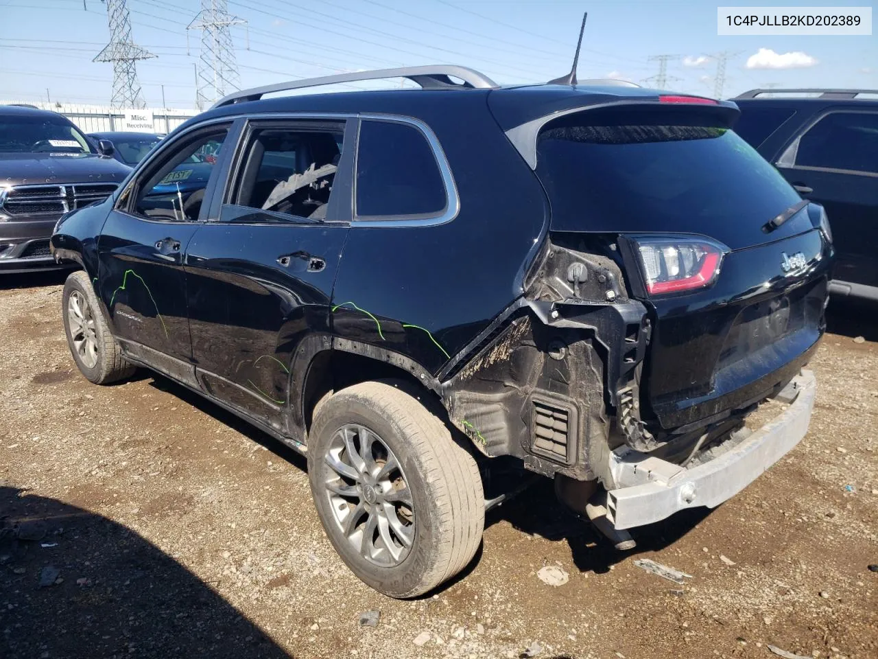 2019 Jeep Cherokee Latitude Plus VIN: 1C4PJLLB2KD202389 Lot: 72713324