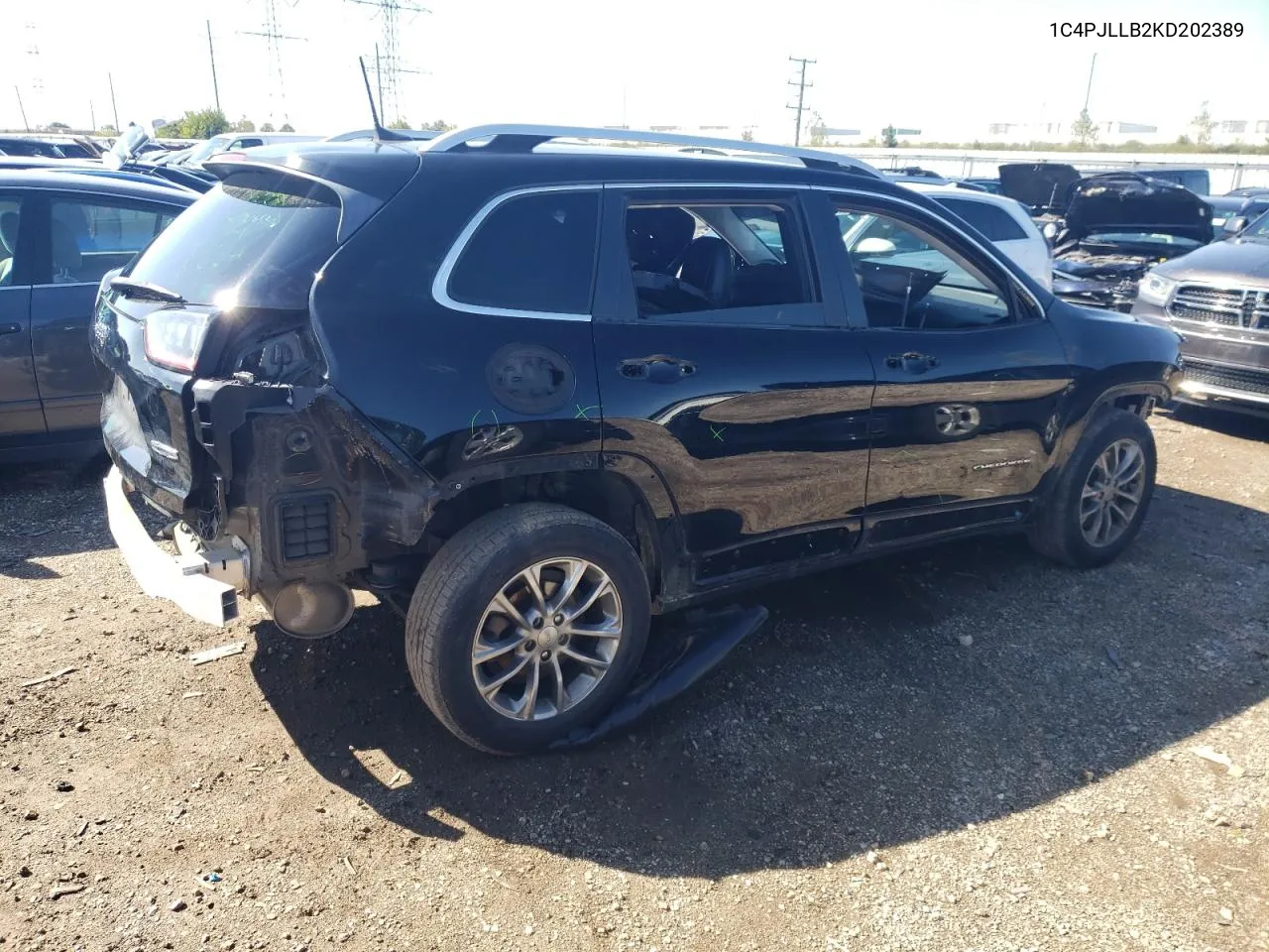 2019 Jeep Cherokee Latitude Plus VIN: 1C4PJLLB2KD202389 Lot: 72713324