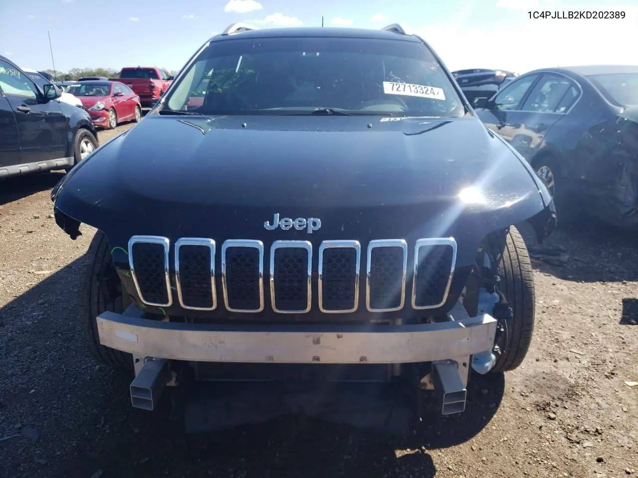 2019 Jeep Cherokee Latitude Plus VIN: 1C4PJLLB2KD202389 Lot: 72713324