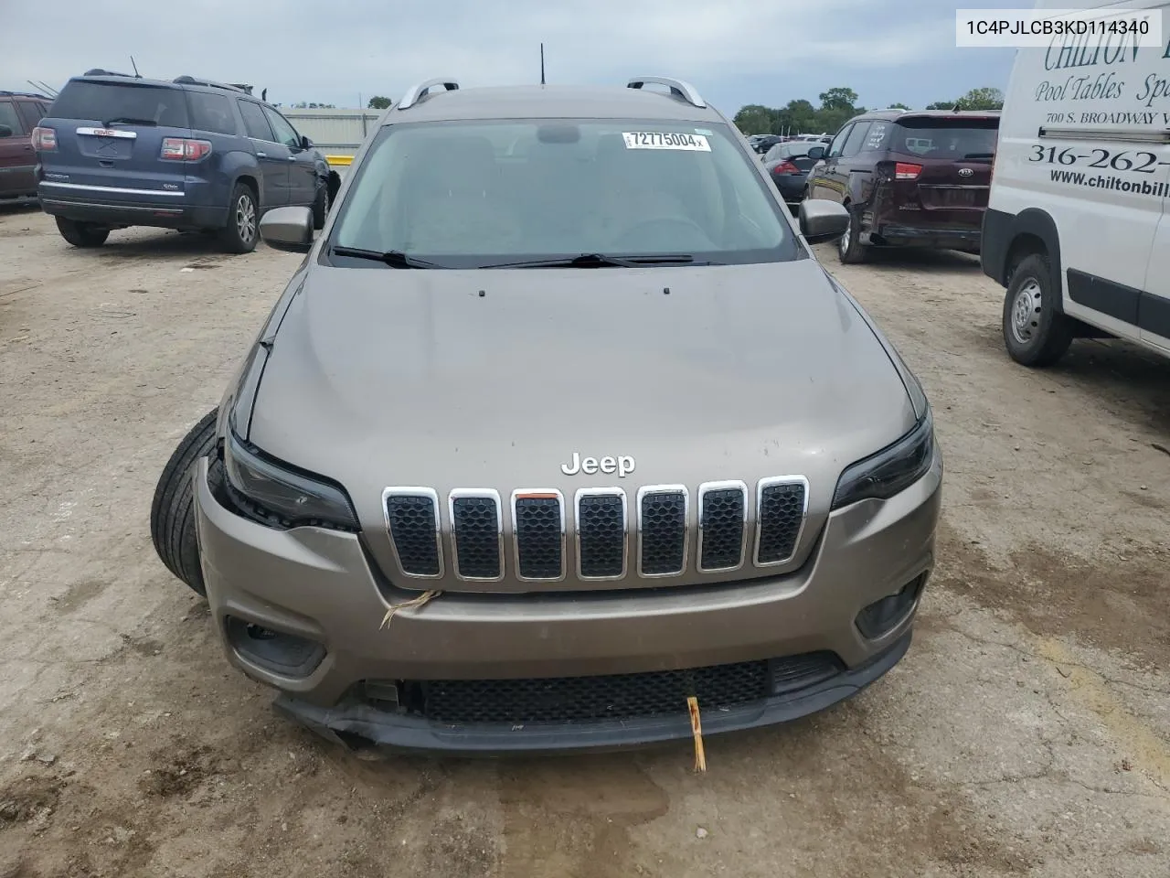 2019 Jeep Cherokee Latitude VIN: 1C4PJLCB3KD114340 Lot: 72775004