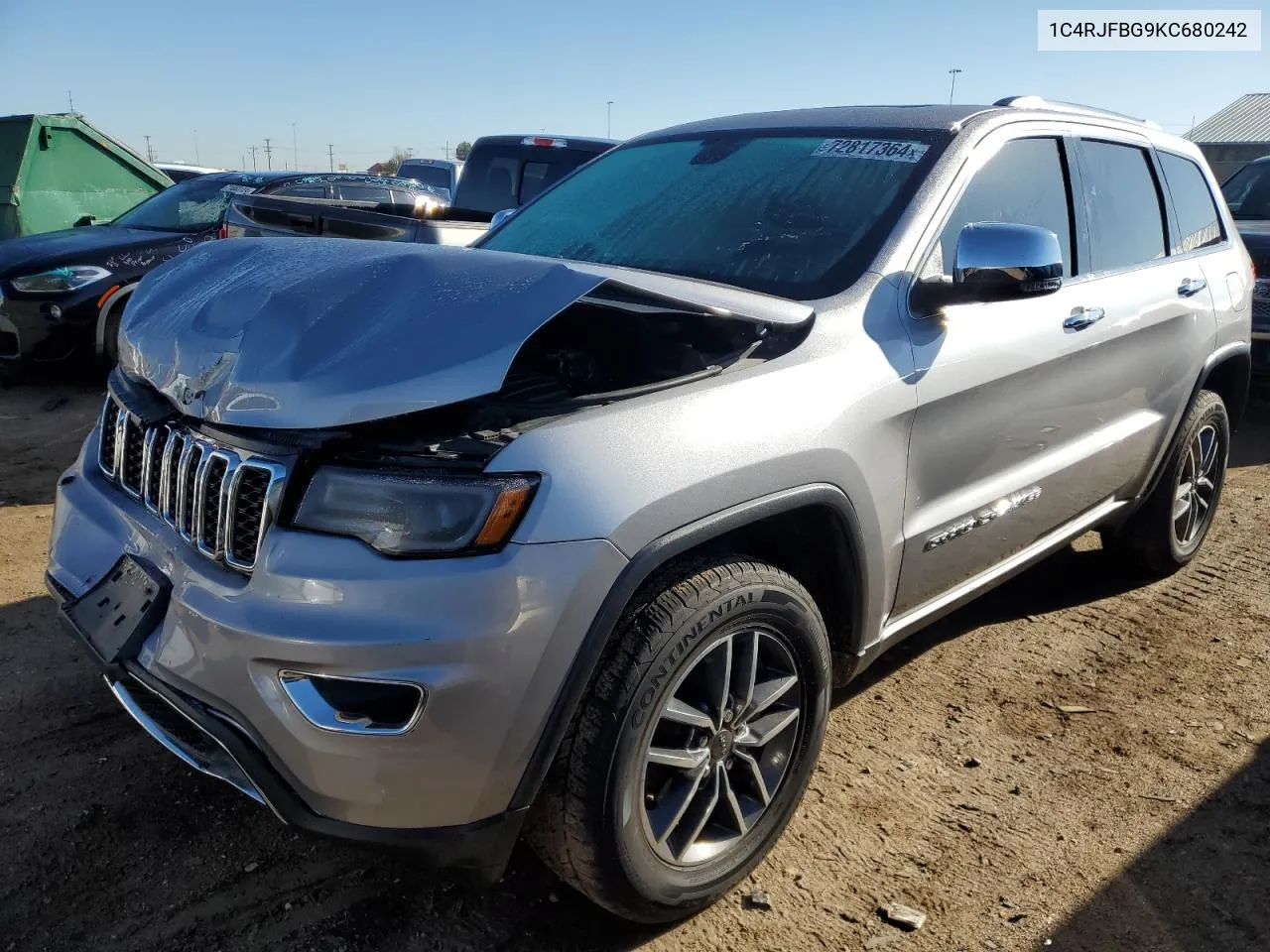 2019 Jeep Grand Cherokee Limited VIN: 1C4RJFBG9KC680242 Lot: 72817364