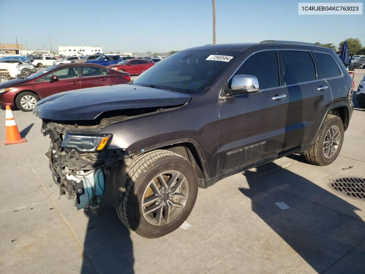 2019 Jeep Grand Cherokee Limited VIN: 1C4RJEBG4KC763023 Lot: 72900994