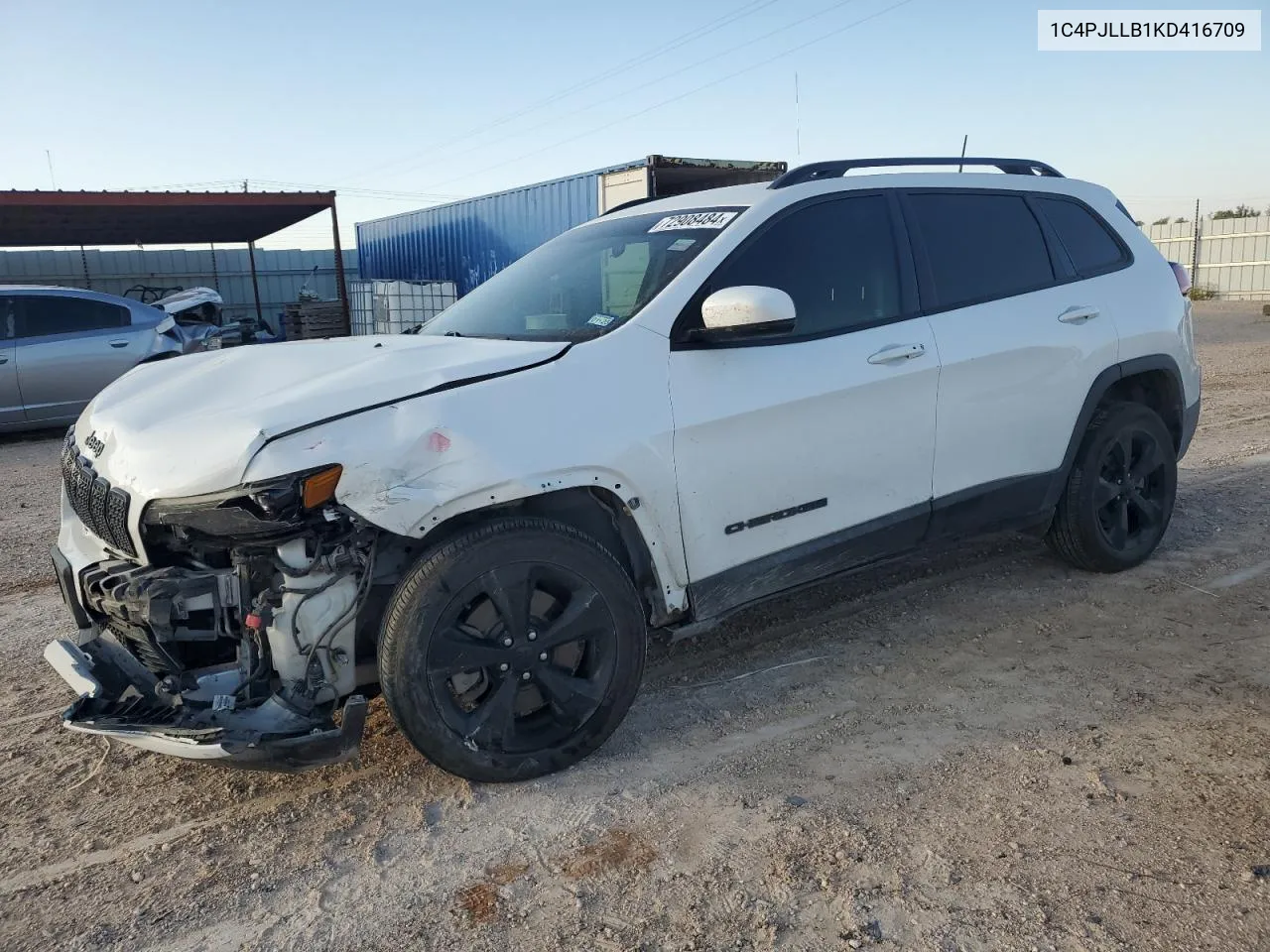 2019 Jeep Cherokee Latitude Plus VIN: 1C4PJLLB1KD416709 Lot: 72908484