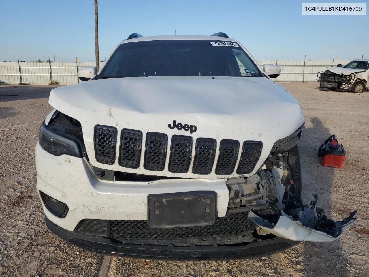 2019 Jeep Cherokee Latitude Plus VIN: 1C4PJLLB1KD416709 Lot: 72908484