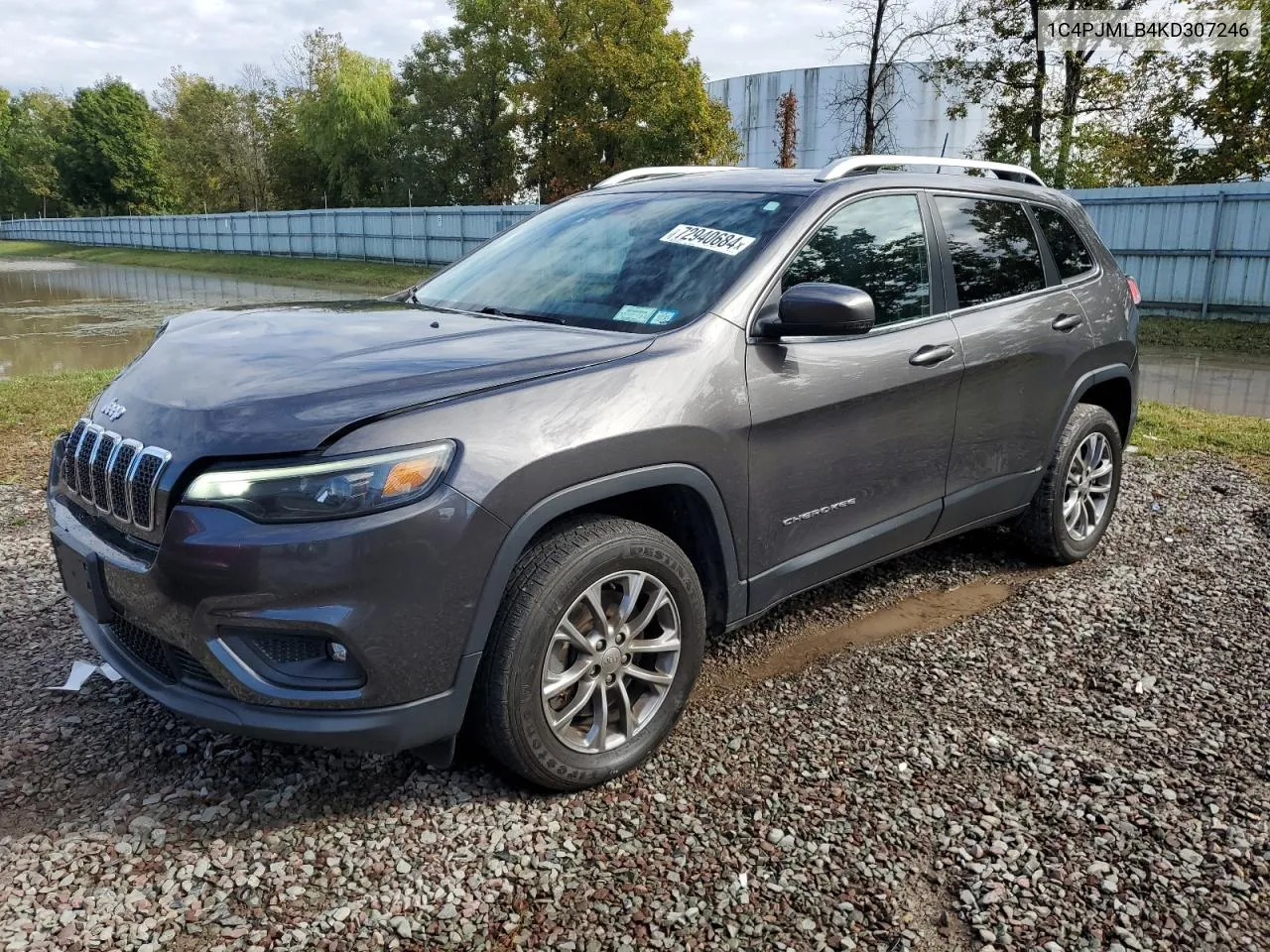 2019 Jeep Cherokee Latitude Plus VIN: 1C4PJMLB4KD307246 Lot: 72940684