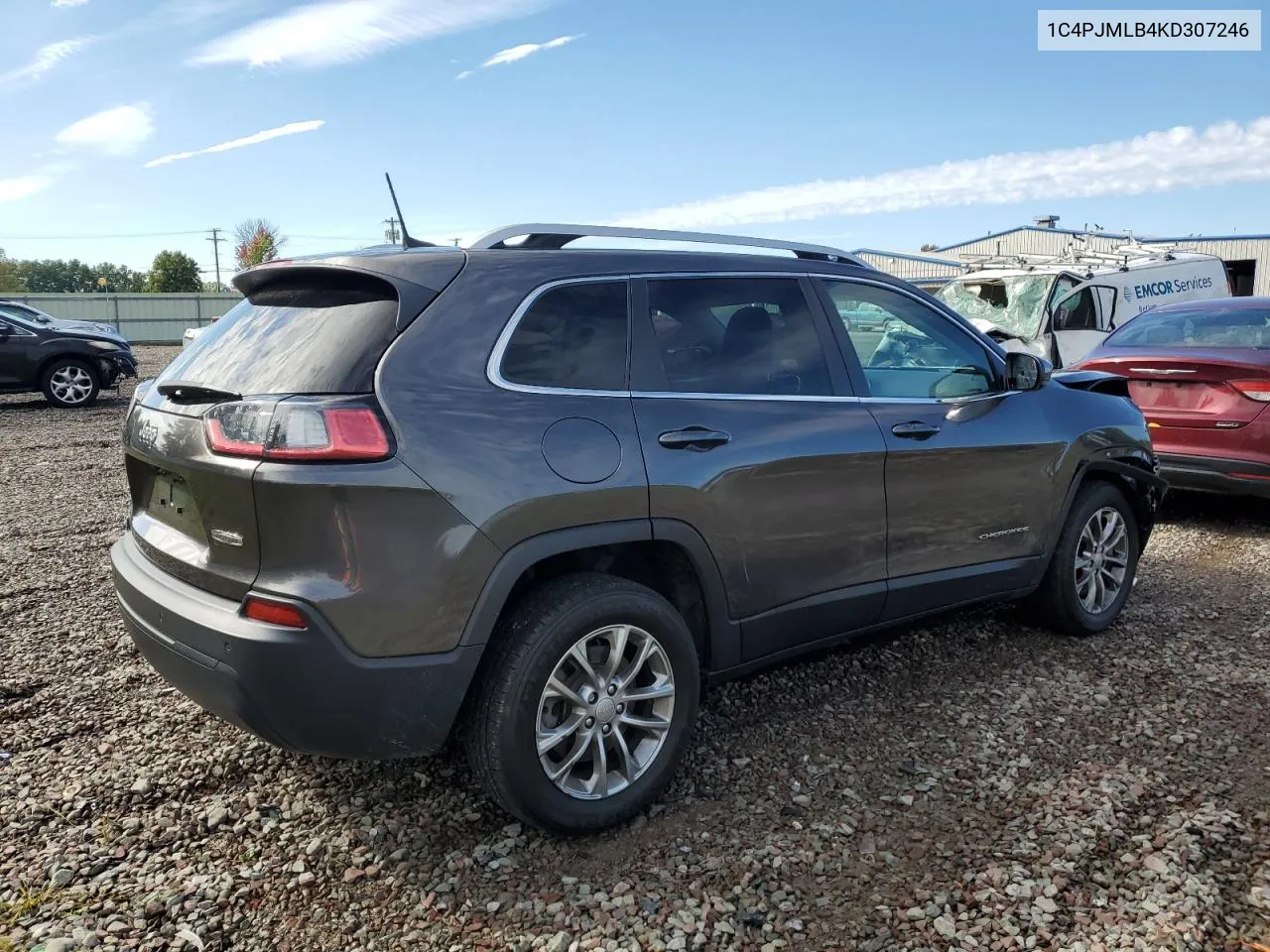 2019 Jeep Cherokee Latitude Plus VIN: 1C4PJMLB4KD307246 Lot: 72940684