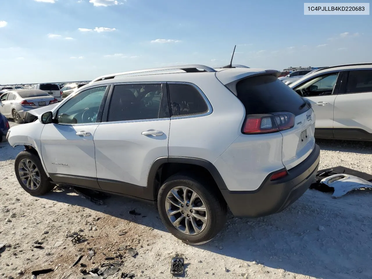 2019 Jeep Cherokee Latitude Plus VIN: 1C4PJLLB4KD220683 Lot: 73037584