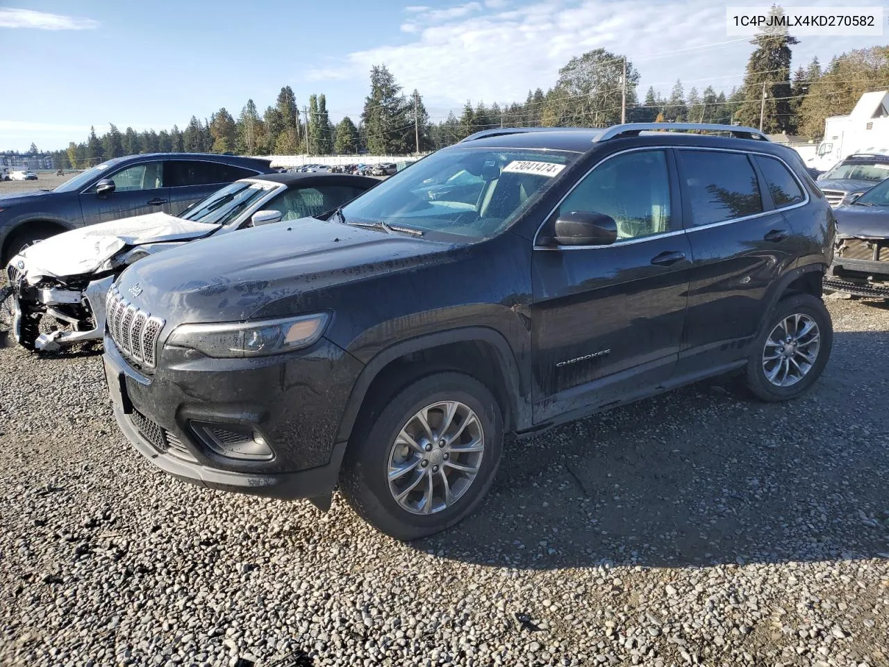 2019 Jeep Cherokee Latitude Plus VIN: 1C4PJMLX4KD270582 Lot: 73041474