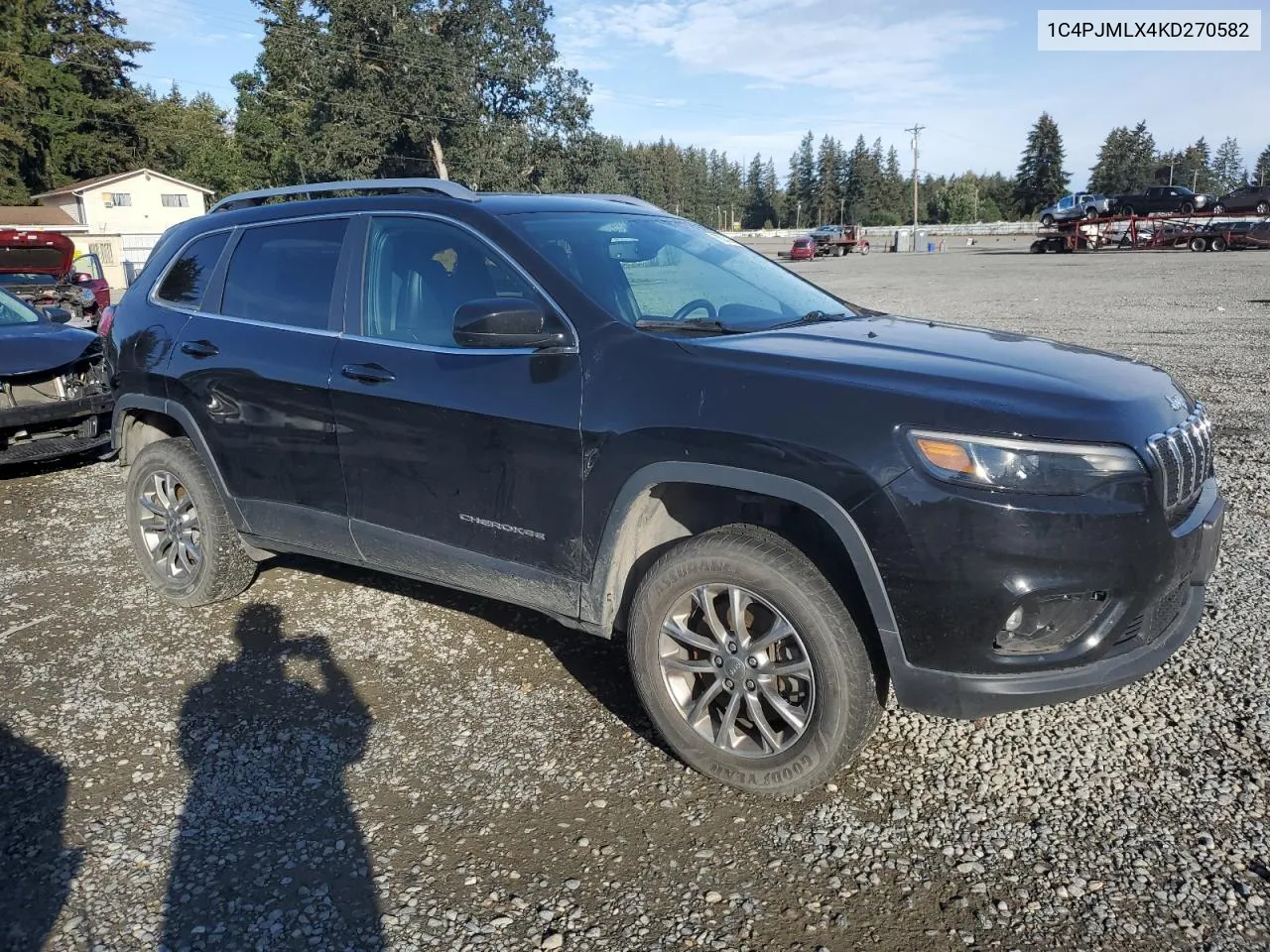 2019 Jeep Cherokee Latitude Plus VIN: 1C4PJMLX4KD270582 Lot: 73041474