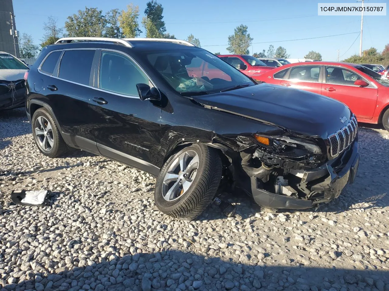 2019 Jeep Cherokee Limited VIN: 1C4PJMDN7KD150787 Lot: 73053084