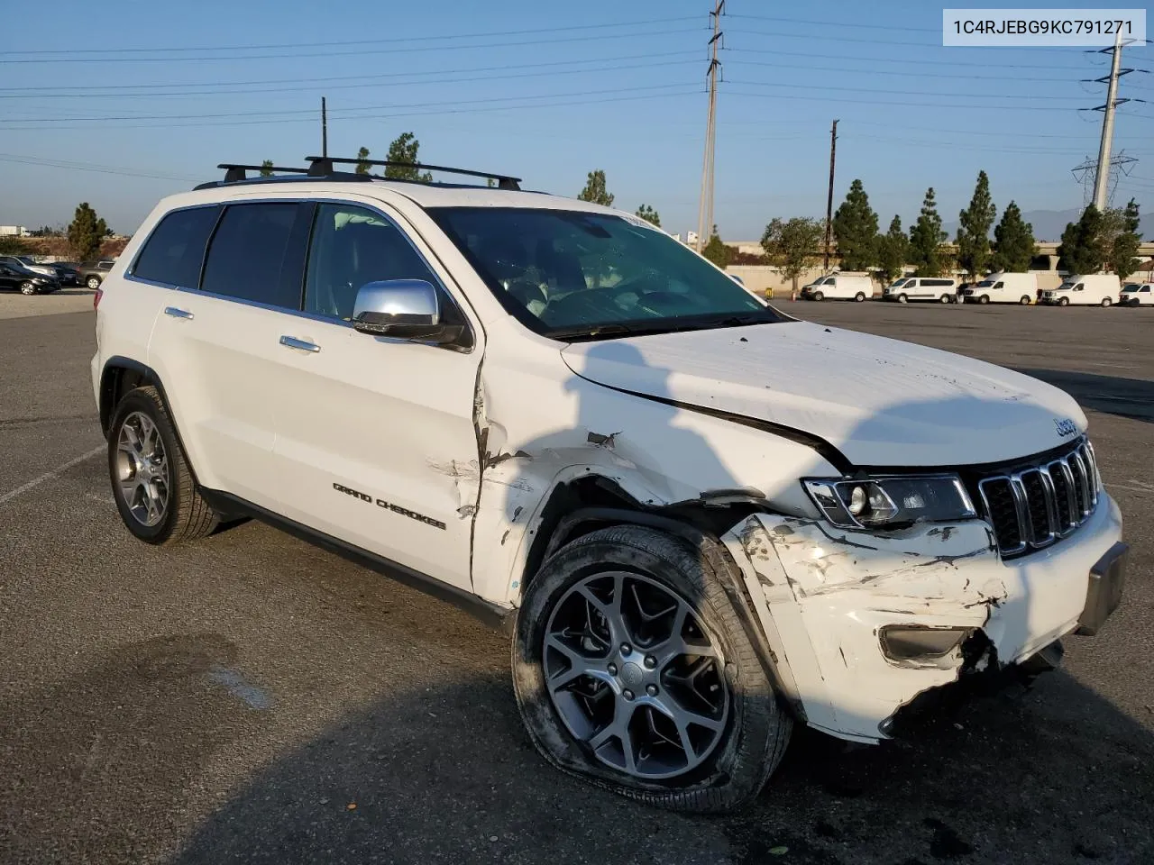 2019 Jeep Grand Cherokee Limited VIN: 1C4RJEBG9KC791271 Lot: 73057134