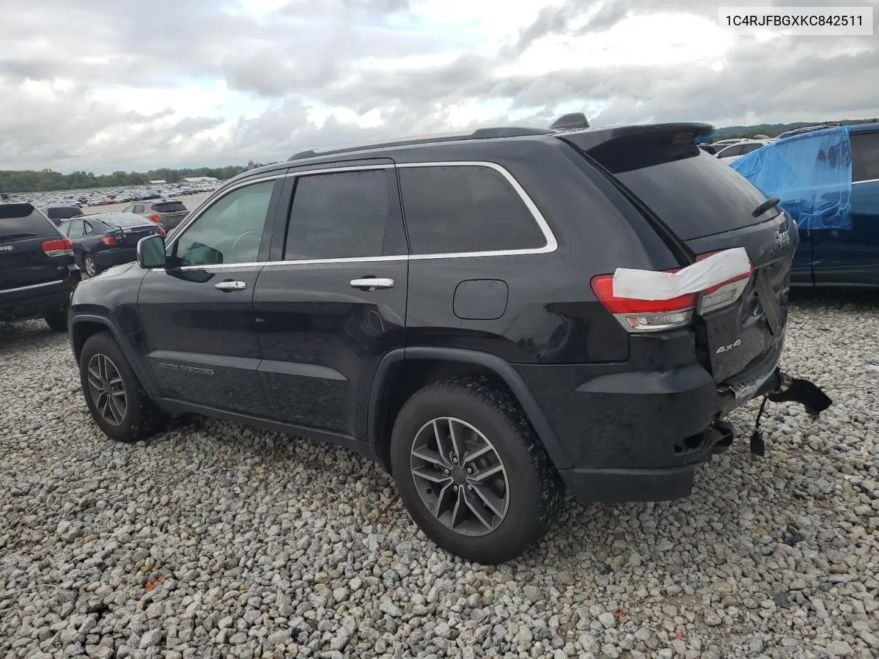 2019 Jeep Grand Cherokee Limited VIN: 1C4RJFBGXKC842511 Lot: 73096064