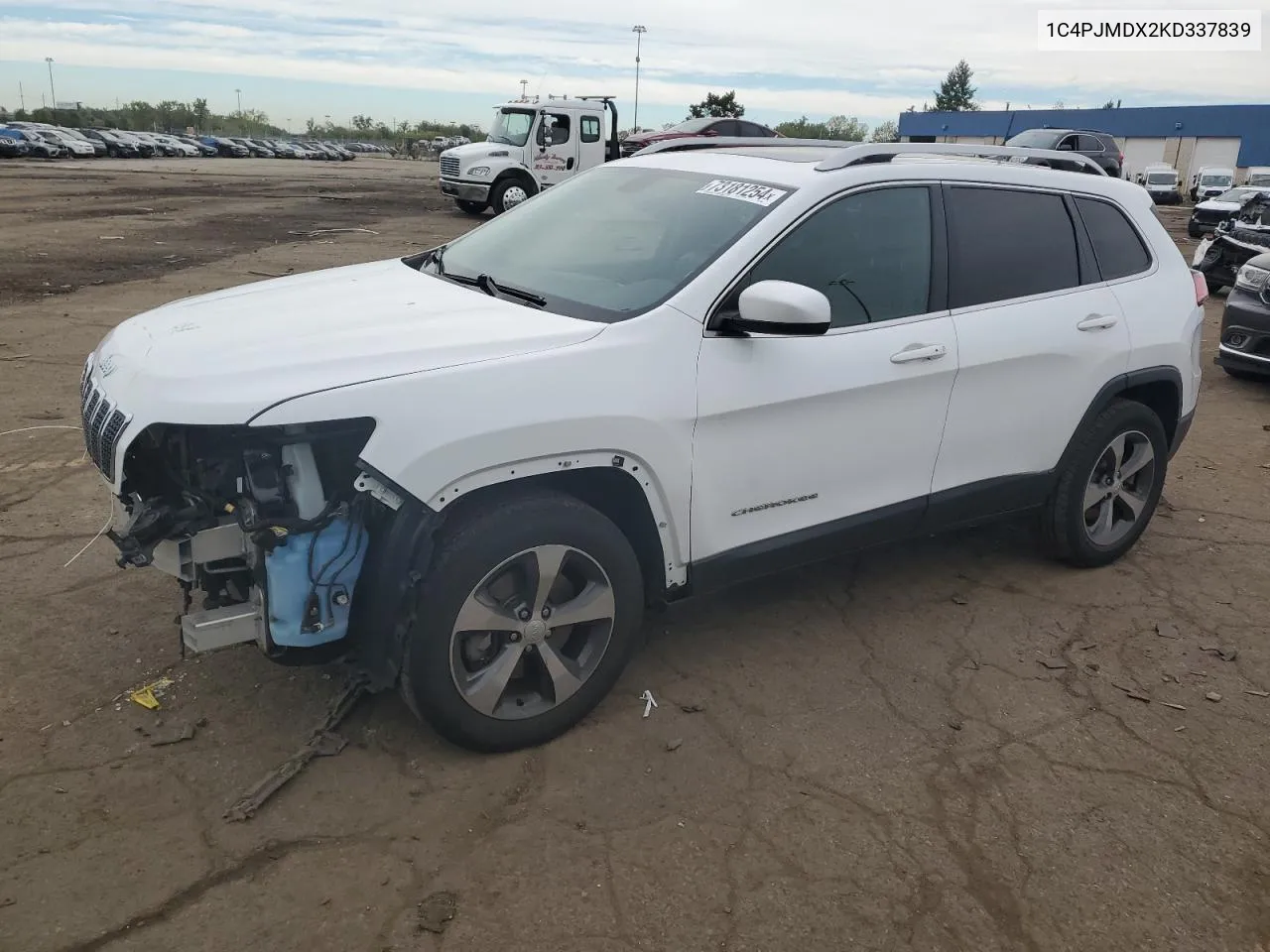 2019 Jeep Cherokee Limited VIN: 1C4PJMDX2KD337839 Lot: 73181254