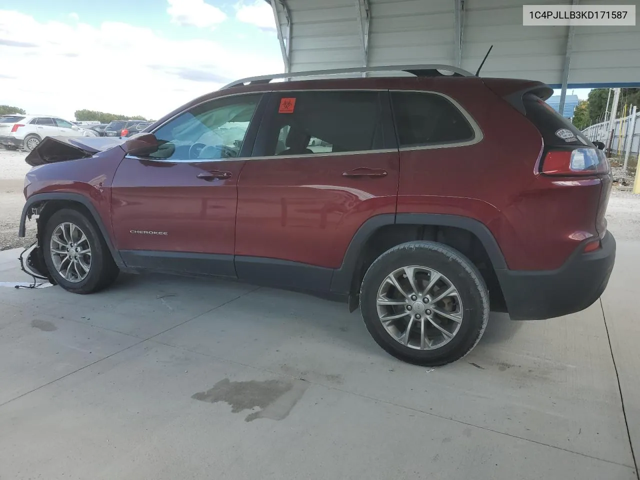 2019 Jeep Cherokee Latitude Plus VIN: 1C4PJLLB3KD171587 Lot: 73207754