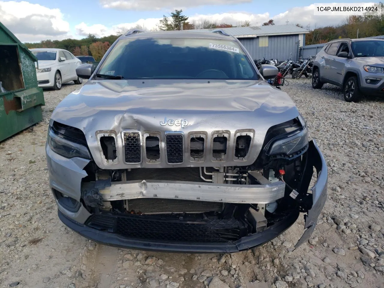 2019 Jeep Cherokee Latitude Plus VIN: 1C4PJMLB6KD214924 Lot: 73566384