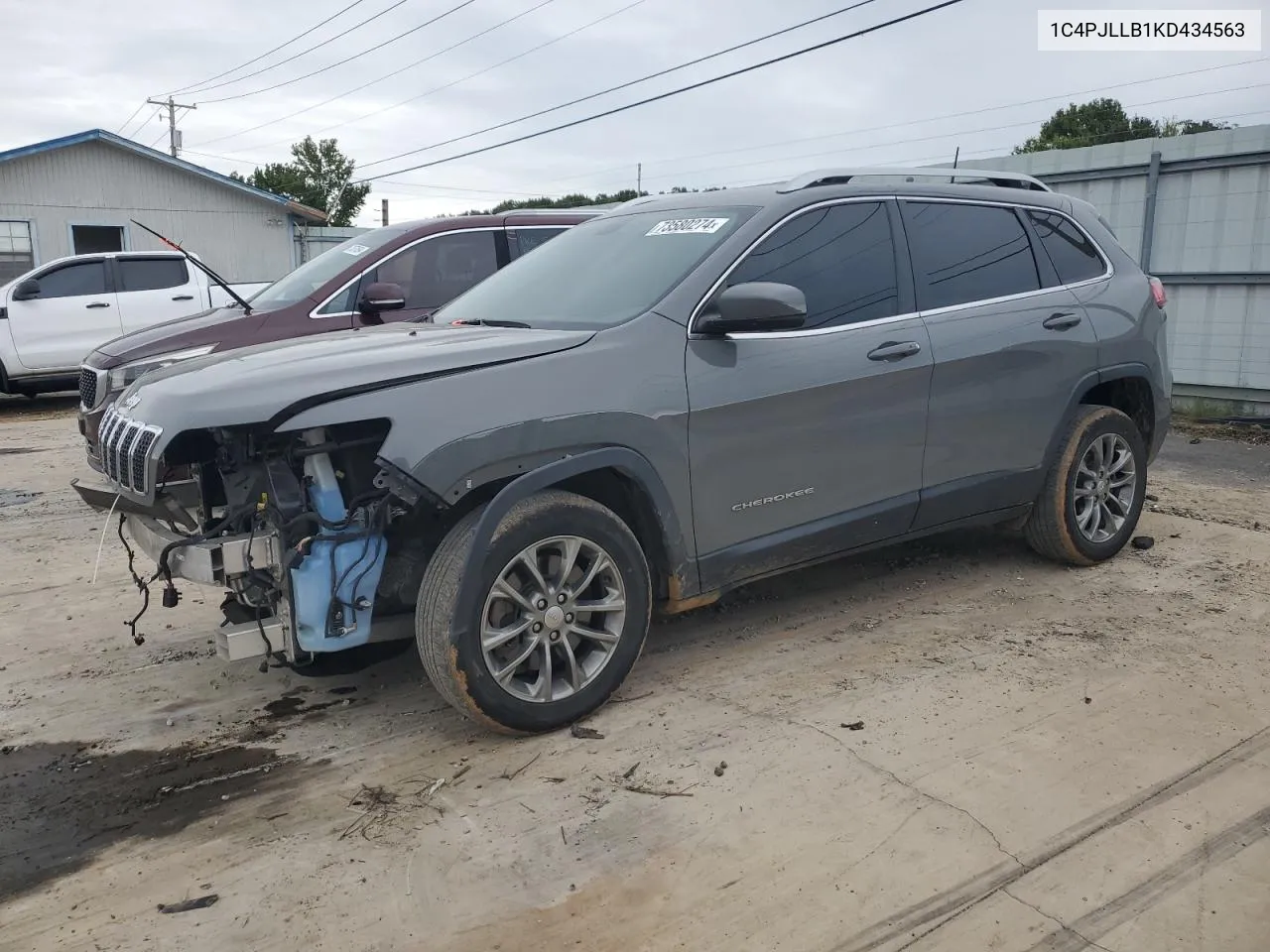 2019 Jeep Cherokee Latitude Plus VIN: 1C4PJLLB1KD434563 Lot: 73580274