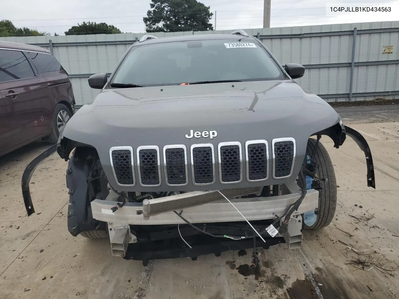 2019 Jeep Cherokee Latitude Plus VIN: 1C4PJLLB1KD434563 Lot: 73580274